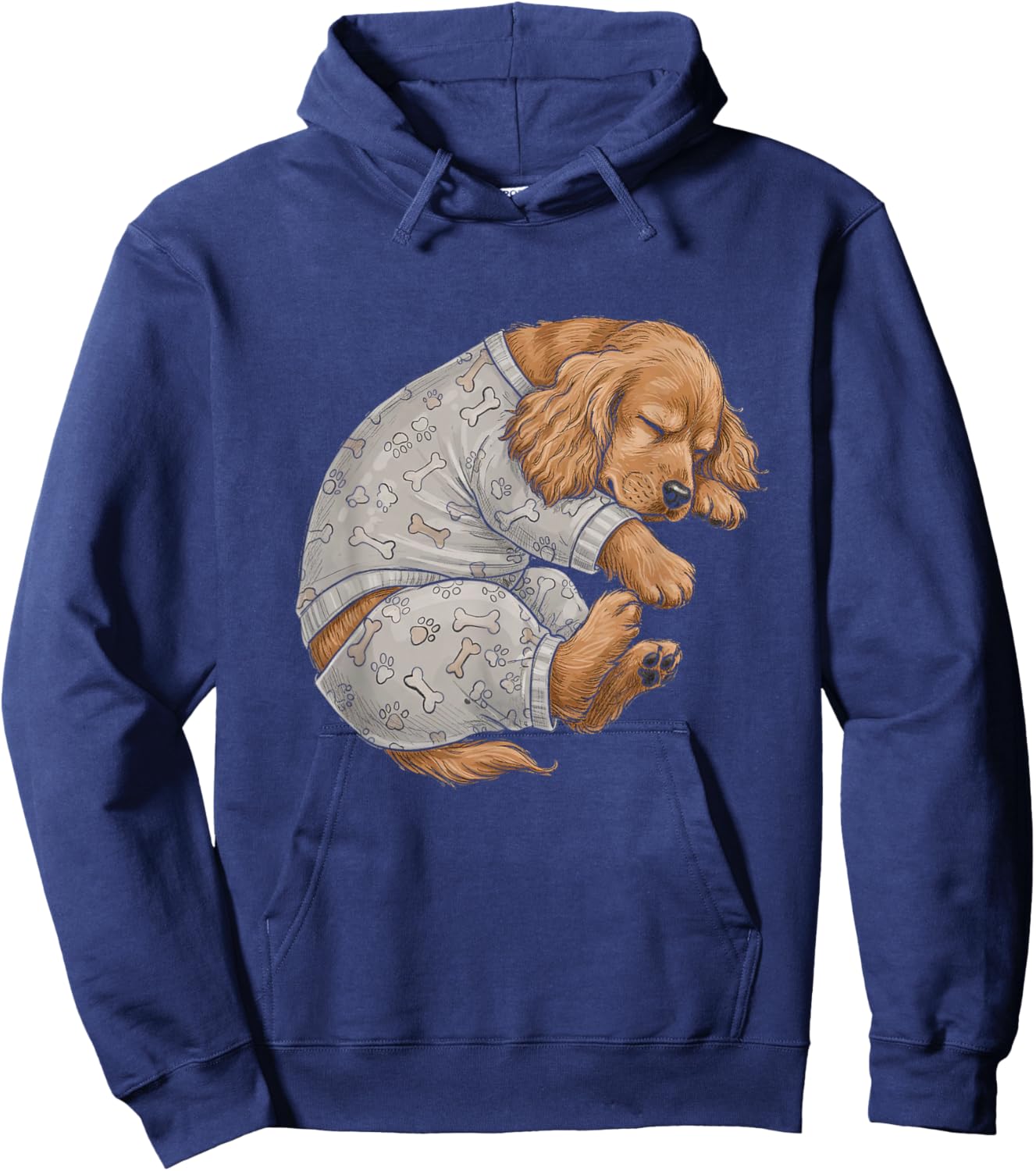 Funny Sleepy Cocker Spaniel Pyjamas Men Women Children Hoodie - Hoodie | Navy