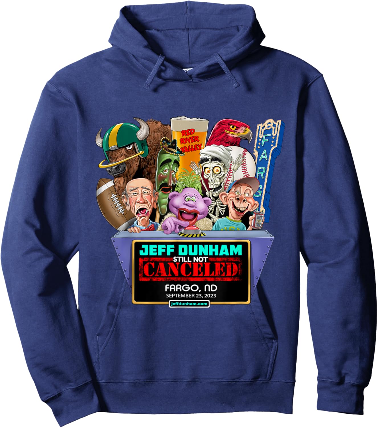 Jeff Dunham Fargo, ND (2023) Hoodie - Hoodie | Navy