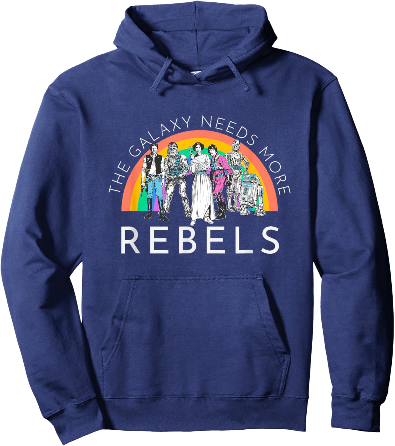 Star Wars Rainbow Rebel Group Poster Hoodie - Hoodie | Navy