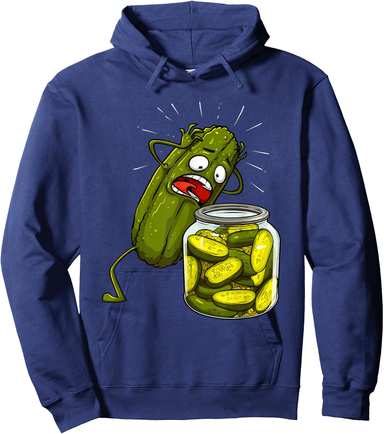 Best Pickle Art Women Kids Jarr Dill Pickle Novelty Hoodie - Hoodie | Navy