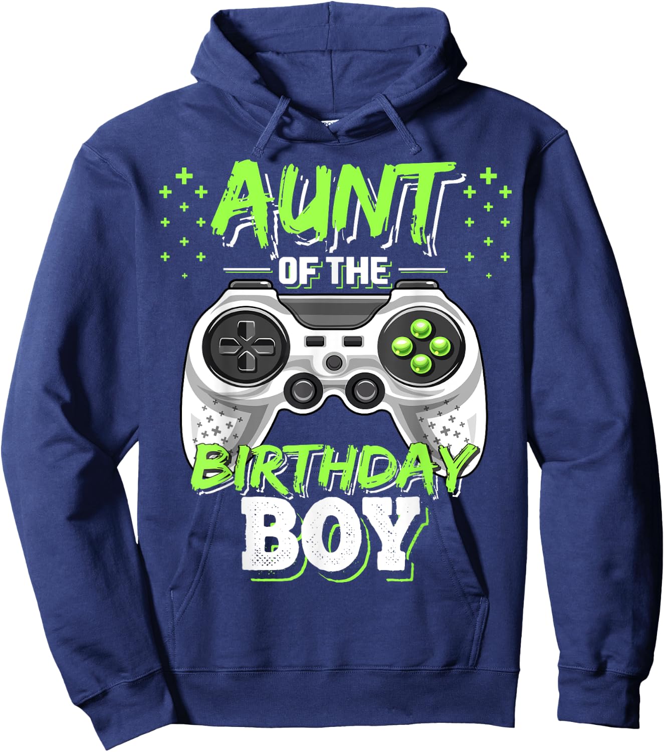 Aunt of the Birthday Boy Matching Video Game Birthday Gift Hoodie - Hoodie | Navy