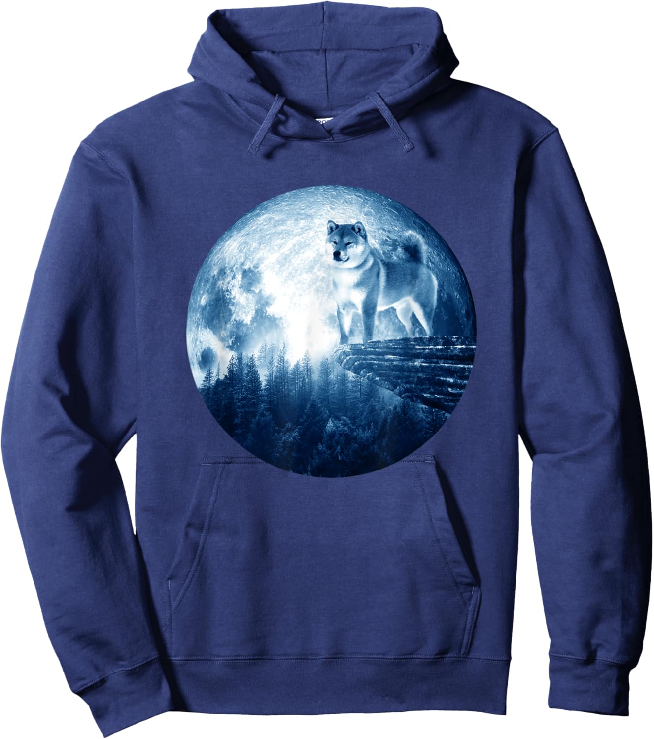 Shiba Inu Dog Moon Dog Mom Dad Women Men Dog Lovers Hoodie - Hoodie | Navy