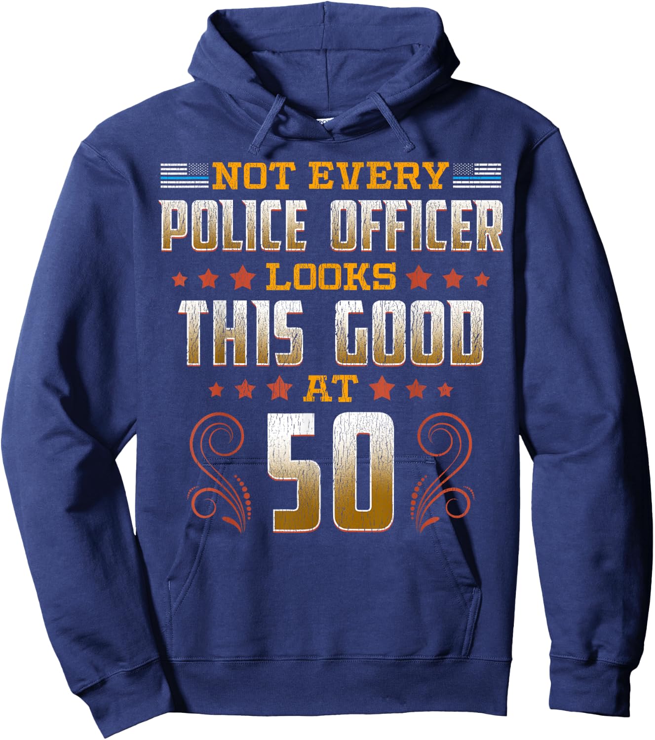 Police Officer 50th Birthday Hoodie - Hoodie | Navy