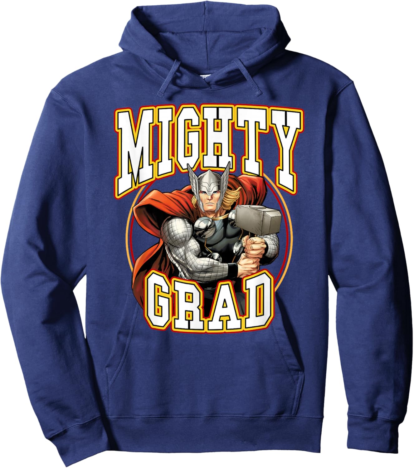 Marvel Avengers Mighty Grad Thor Epic Graduation Big Logo Hoodie - Hoodie | Navy