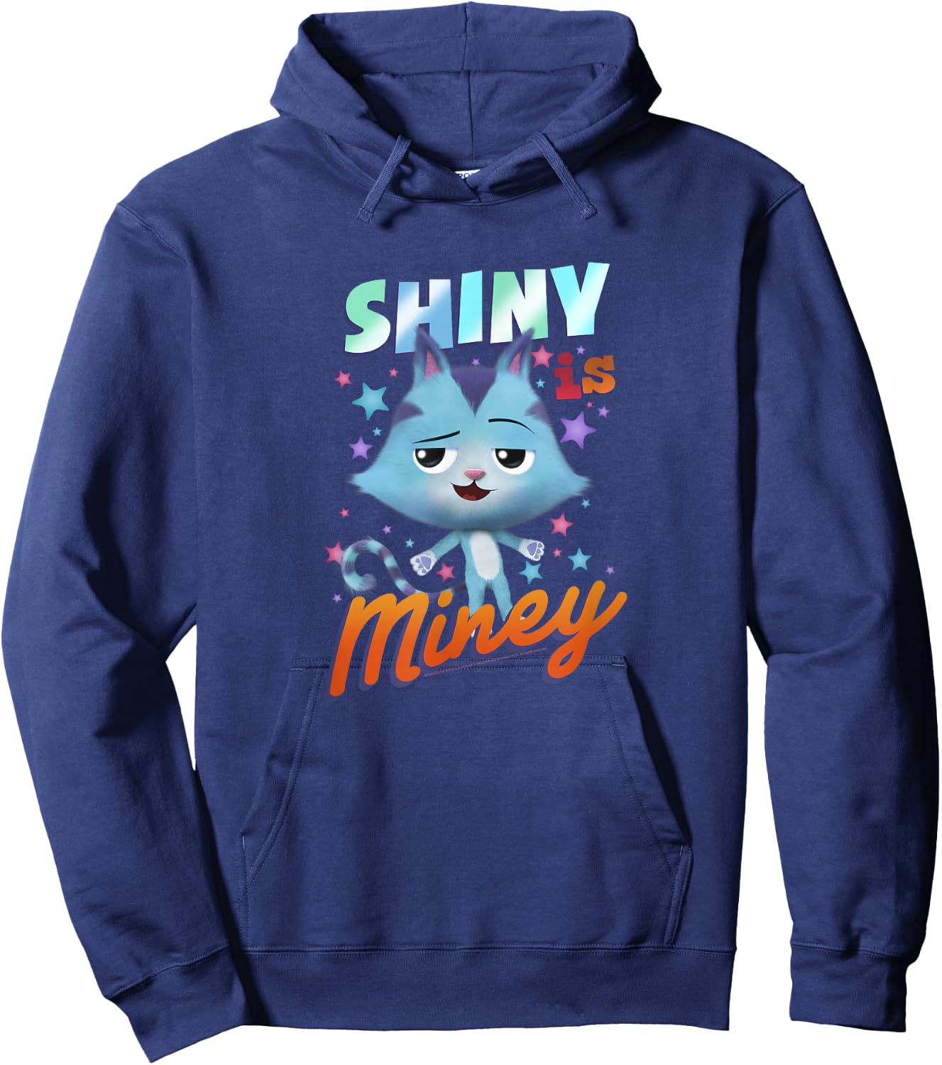 Gabby's Dollhouse Catrat Shiny is Miney Portrait Hoodie - Hoodie | Navy