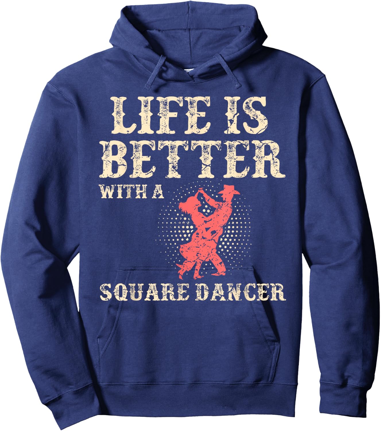 Square Dance Western Dancing Line Dancer Hoodie - Hoodie | Navy