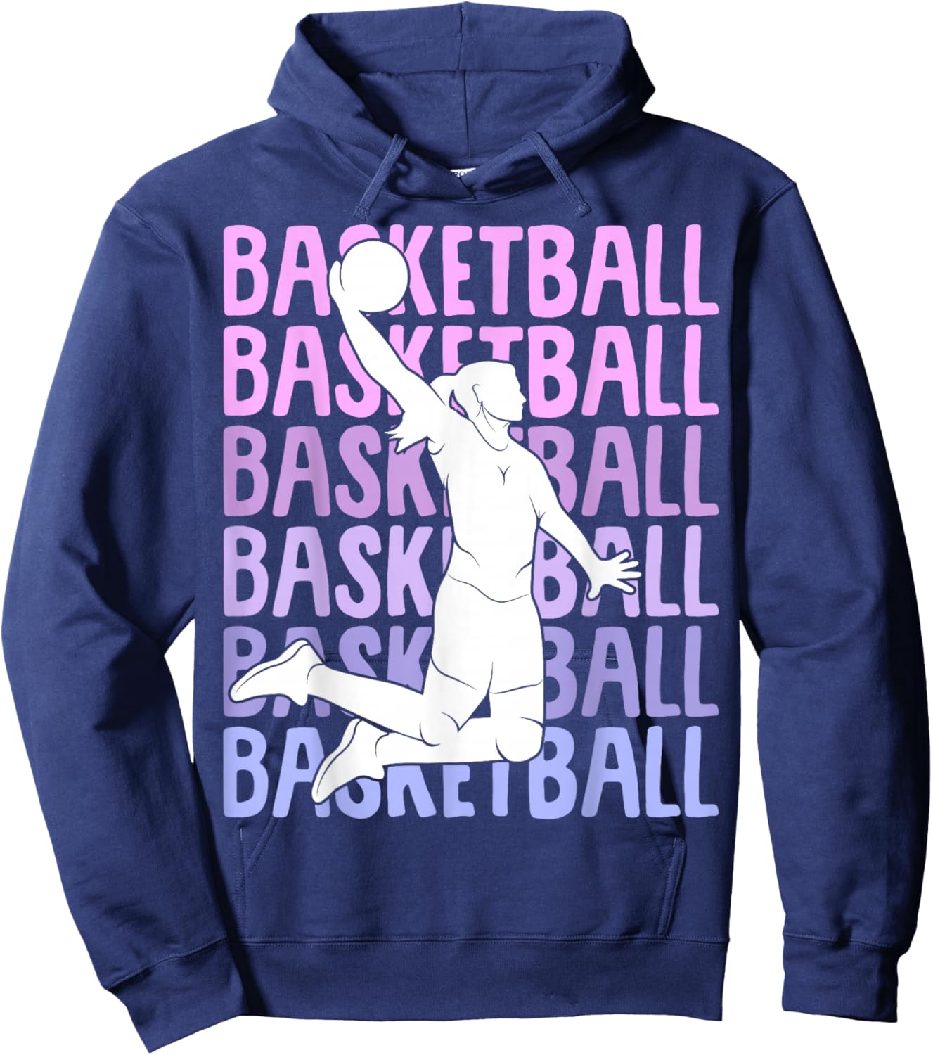 Basketball Girl Women Kids Hoodie - Hoodie | Navy
