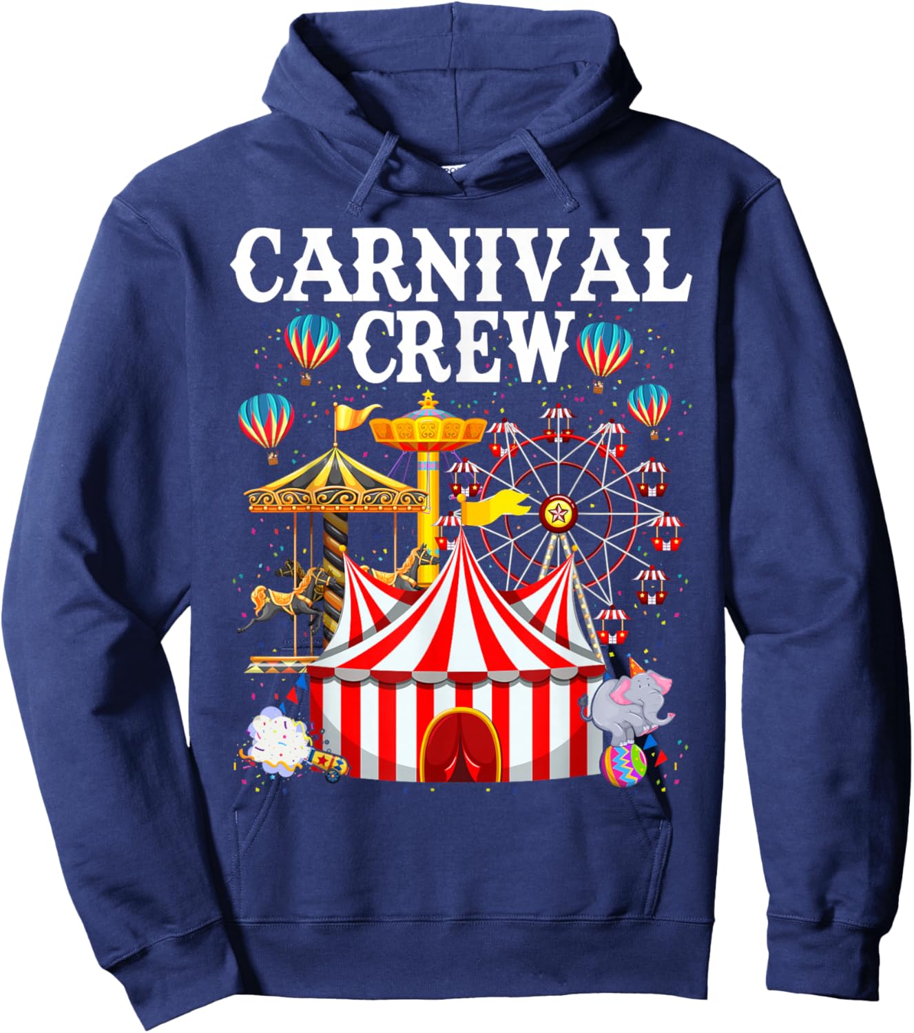 Carnival Crew for Birthday Theme Party Matching Family Hoodie - Hoodie | Navy