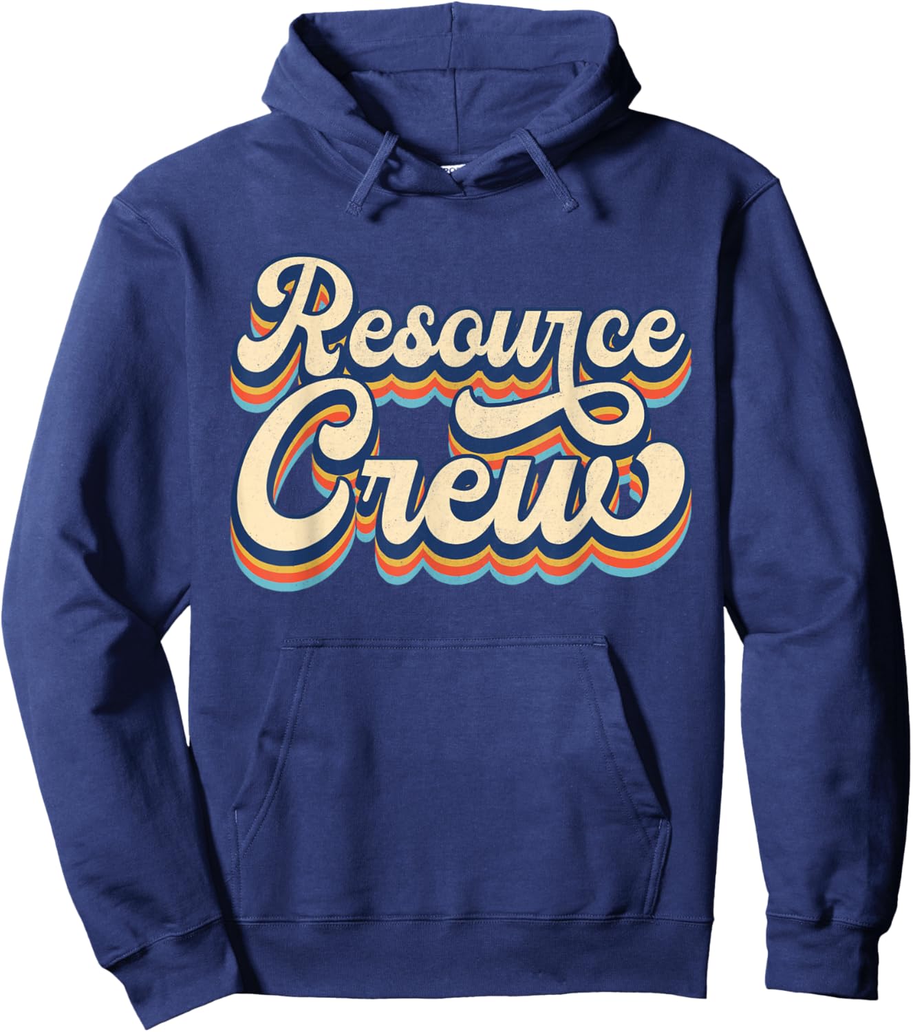 Resource Crew Retro Resource Teacher School Teacher Men Women Hoodie - Hoodie | Navy