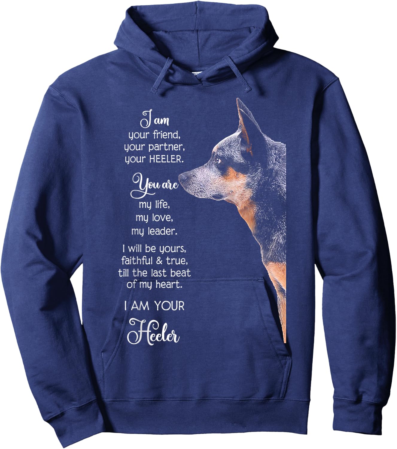 I Am Your Friend Your Partner Your Heeler Small Hoodie - Hoodie | Navy