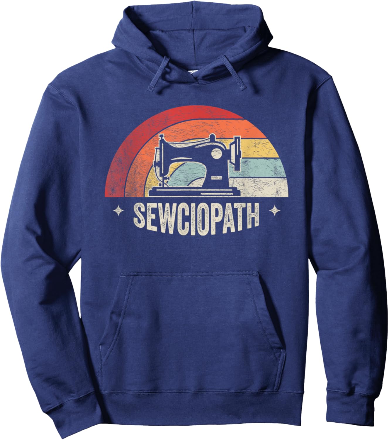 Retro Vintage Sewing Shirt Funny Sew Sewing Lover Sewciopath Hoodie - Hoodie | Navy