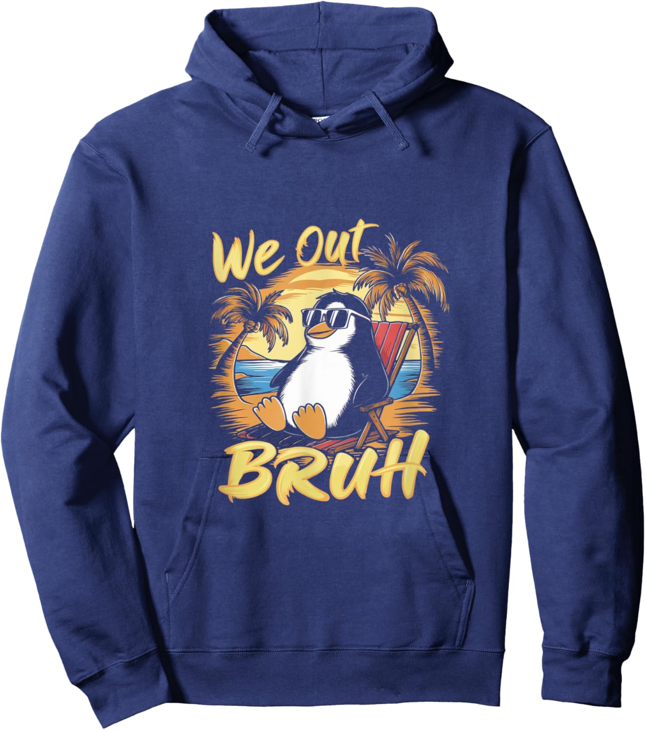 Bruh We Out teachers Cool Penguin Happy End OF School year Women Hoodie - Hoodie | Navy