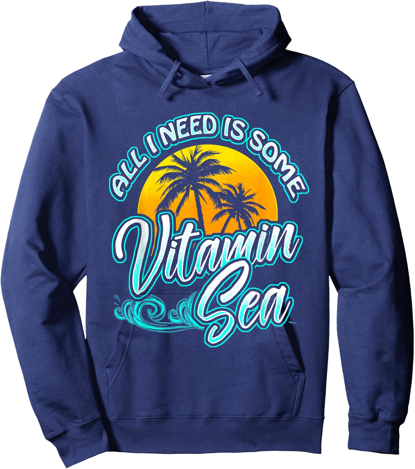 All I Need Is Some Vitamin Sea Funny Beach Gift Women Kids Hoodie - Hoodie | Navy