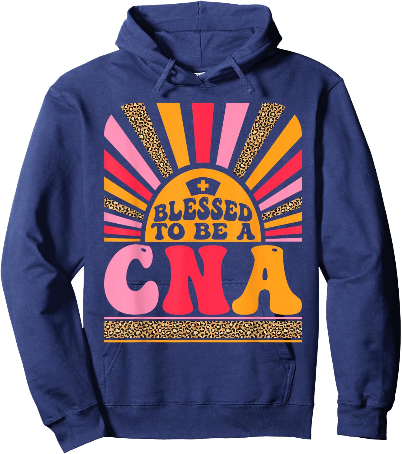 Cute Blessed CNA Nurse Certified Nursing Assistant Hoodie - Hoodie | Navy