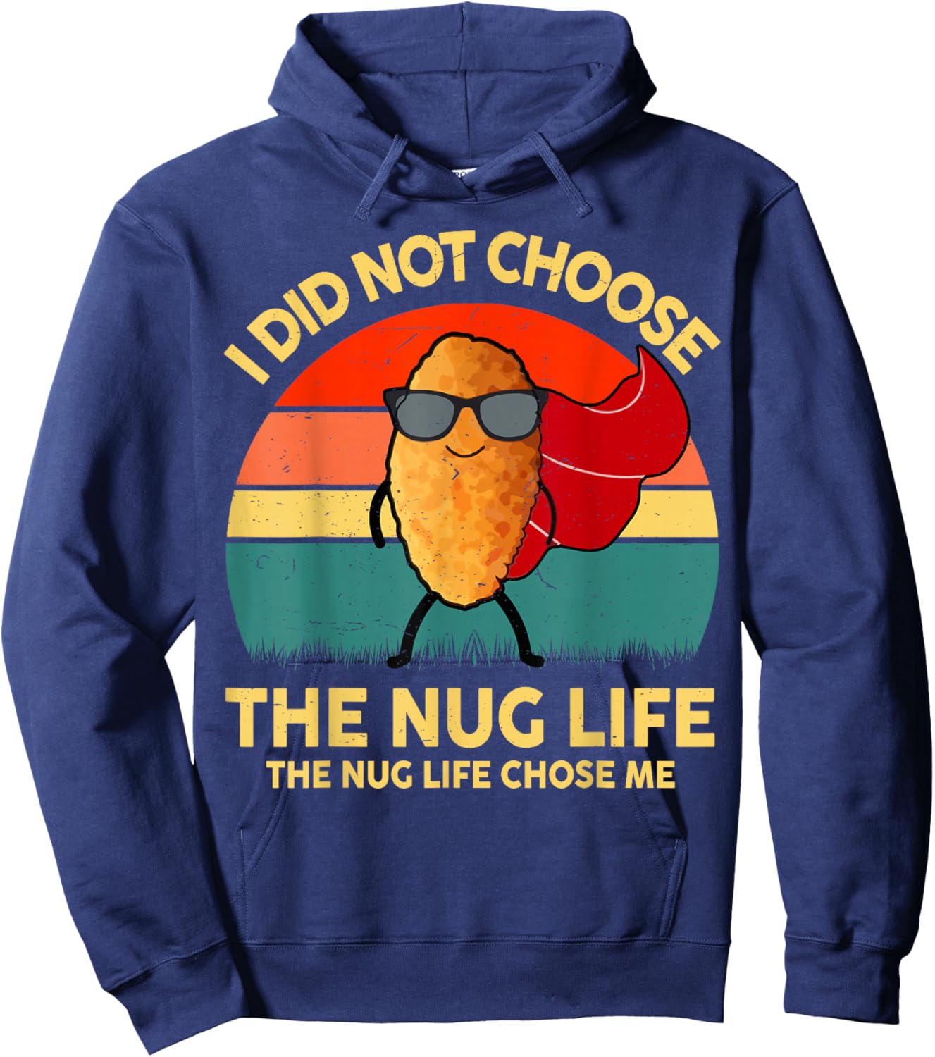 Kid Nug-Life I Love Chicken Nugget Boy Toddler Funny Graphic Hoodie - Hoodie | Navy