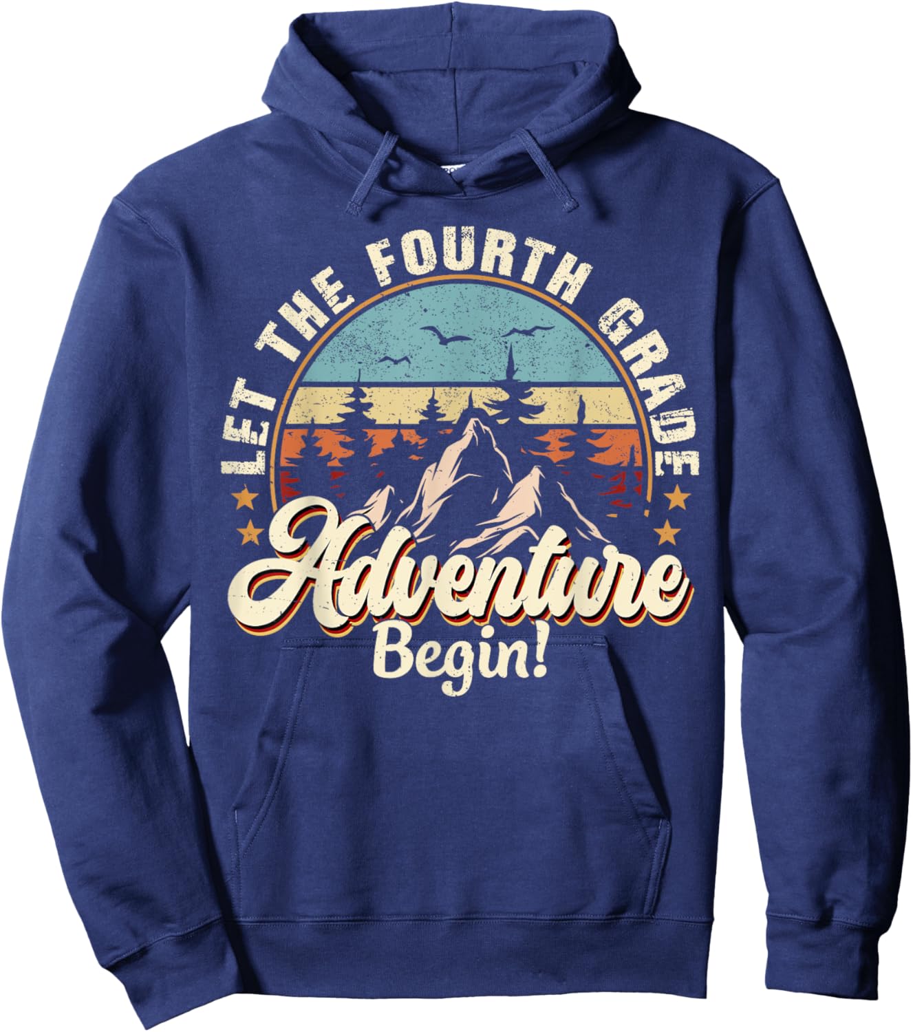 Back To School Let The 4th Grade Adventure Begin Hoodie - Hoodie | Navy