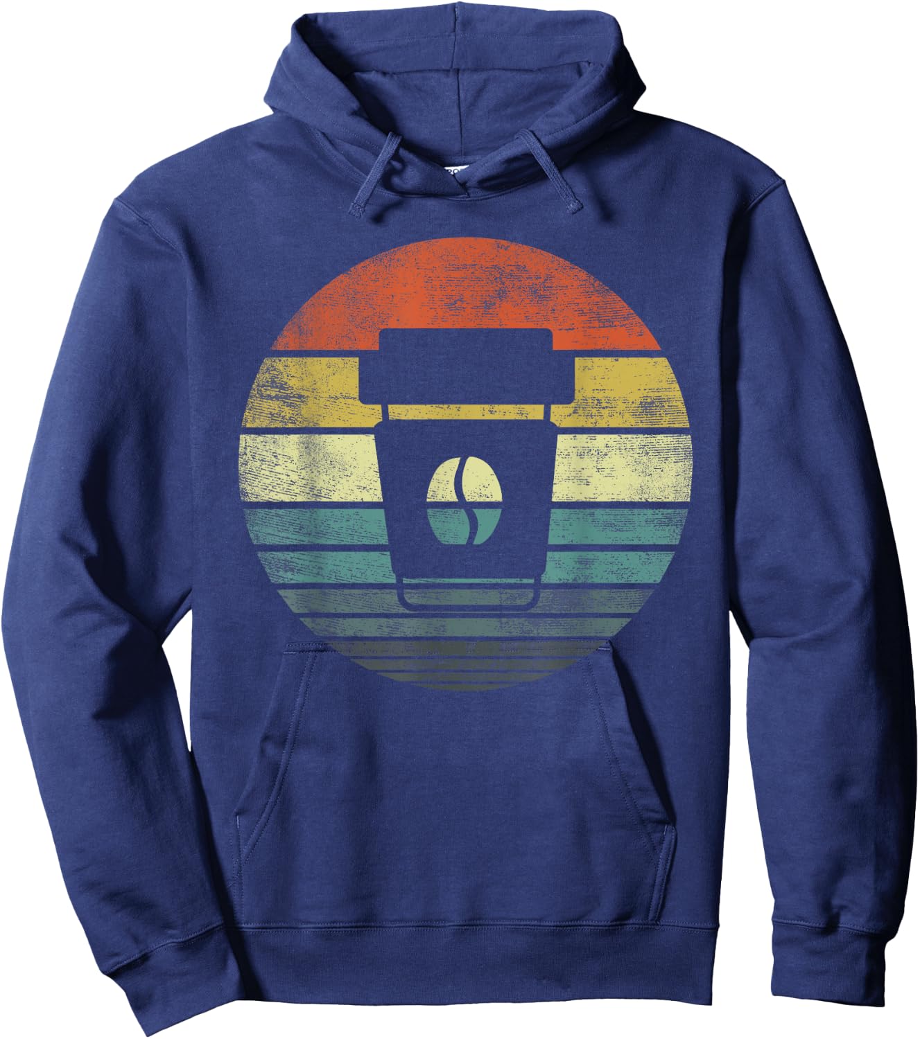 Coffee Lovers Barista Gifts Funny Retro Cup of Coffee Hoodie - Hoodie | Navy