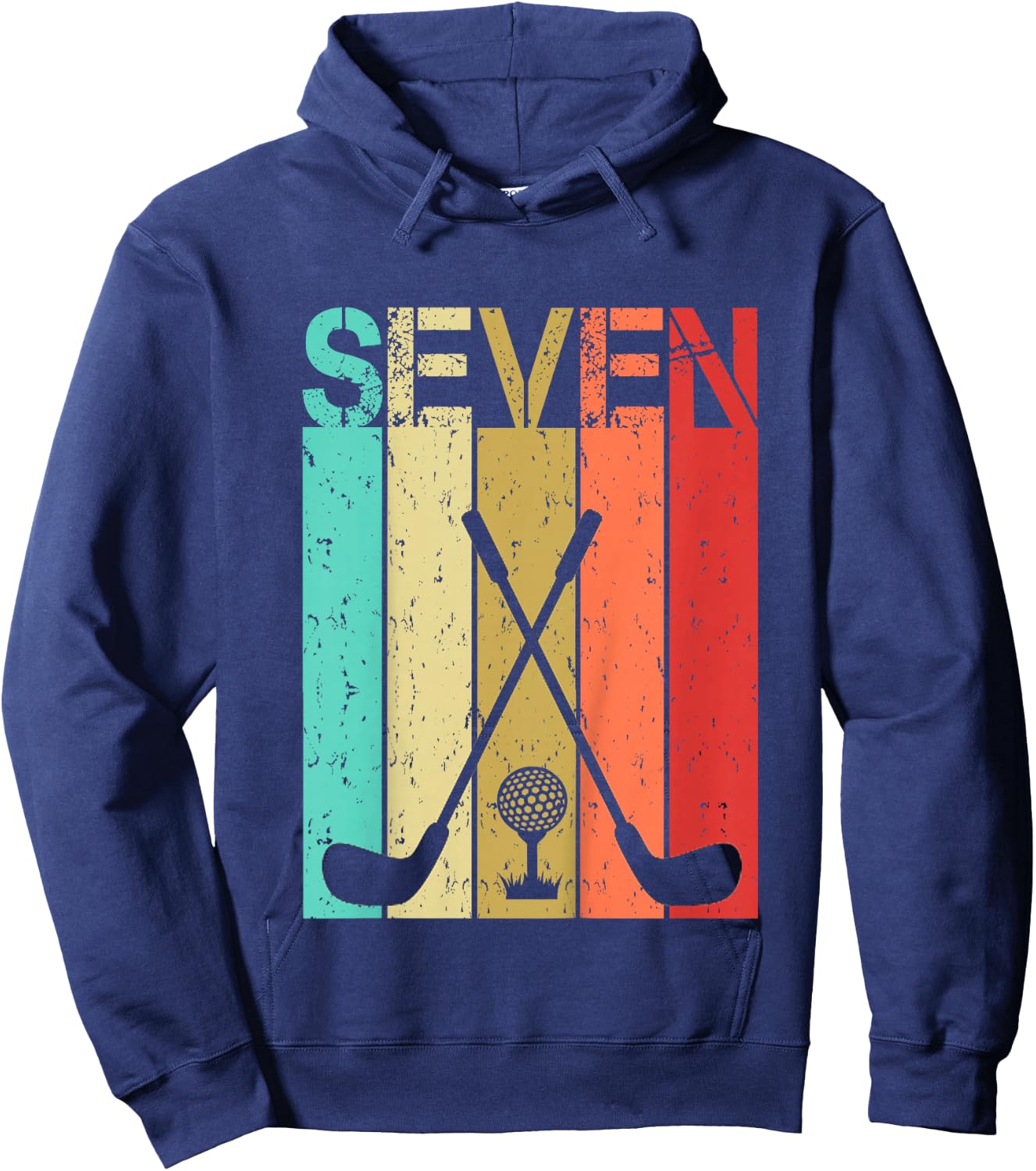 Golf 7 Birthday Boy Girl Golf 7 Year Old Hoodie - Hoodie | Navy