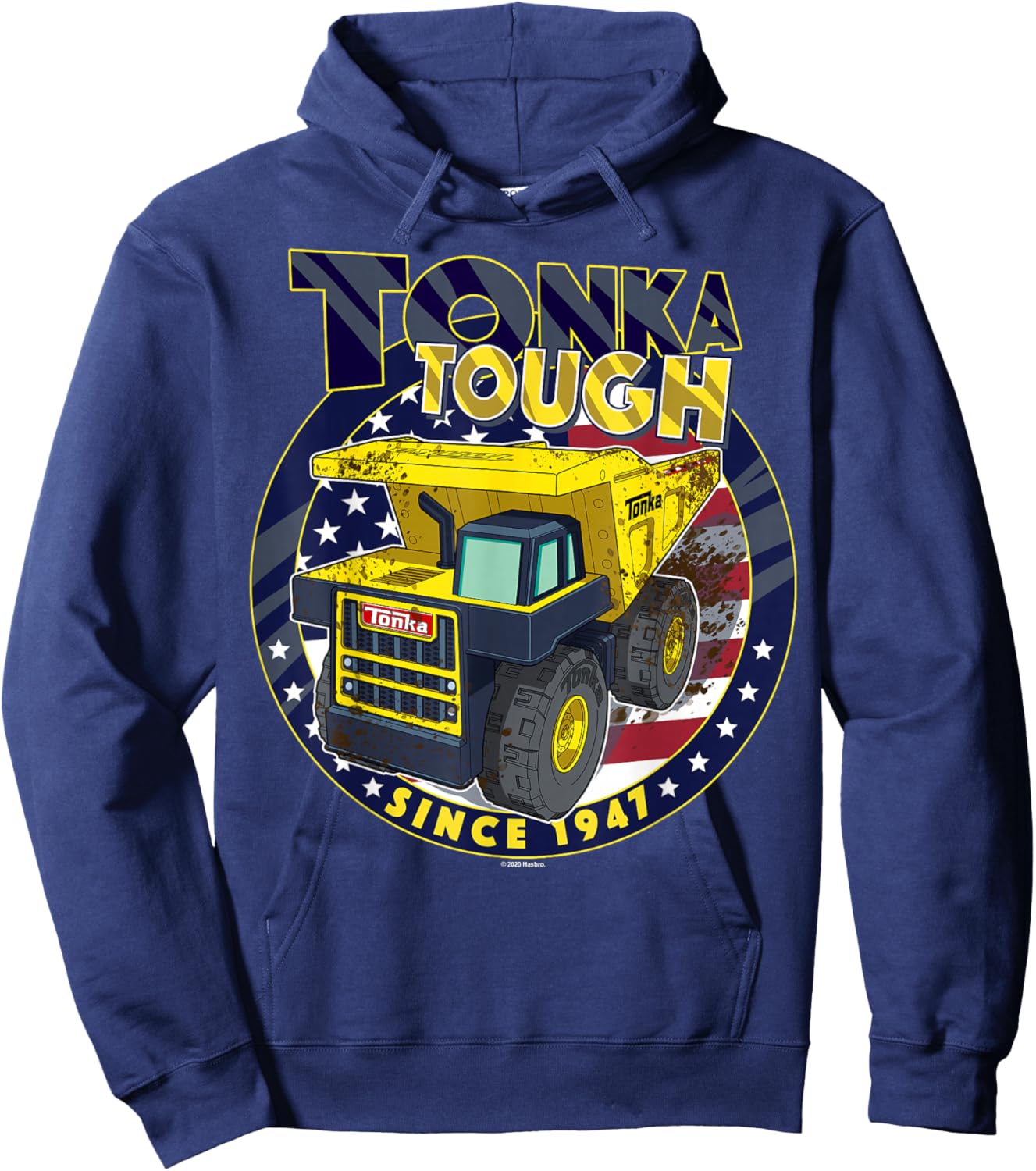 Tonka Tough Since 1947 American Flag Circle Hoodie - Hoodie | Navy
