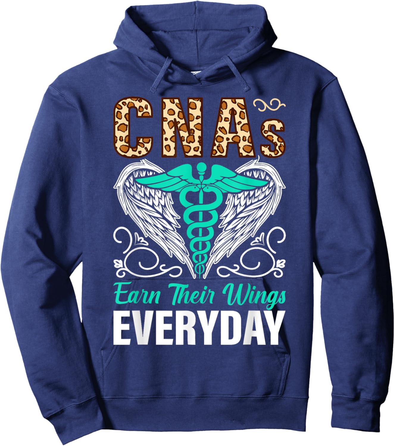 CNAs Earn Their Wings Everyday Hoodie - Hoodie | Navy