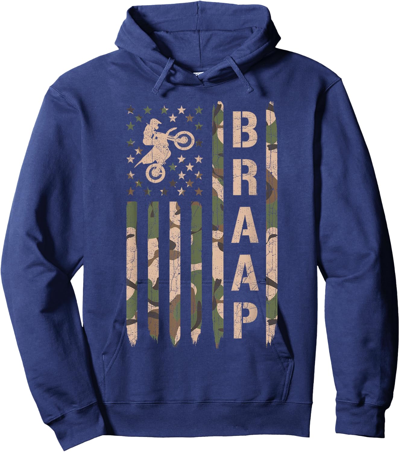 Braap Dirt Bike Camo Motocross Racing Supercross Gift Hoodie - Hoodie | Navy