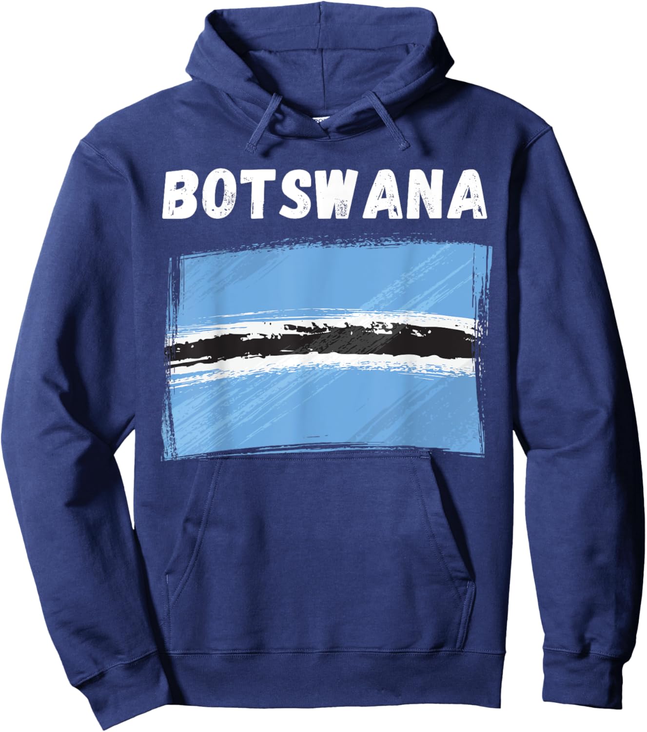 Botswana Flag Vintage Grunge Batswana Flag Botswana Souvenir Hoodie - Hoodie | Navy