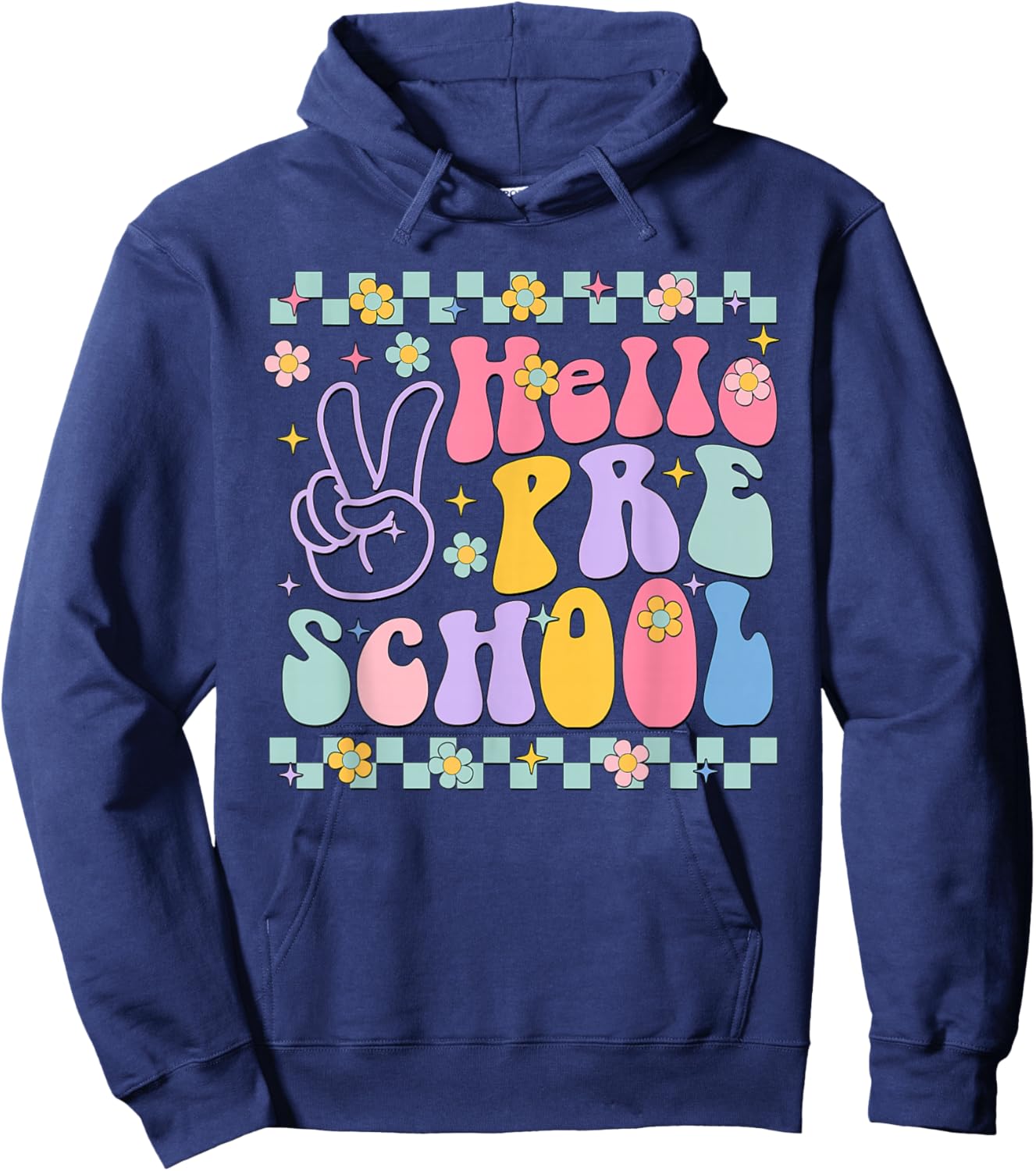 Hello preschool Back To School Teachers Boys Girls Kids Hoodie - Hoodie | Navy