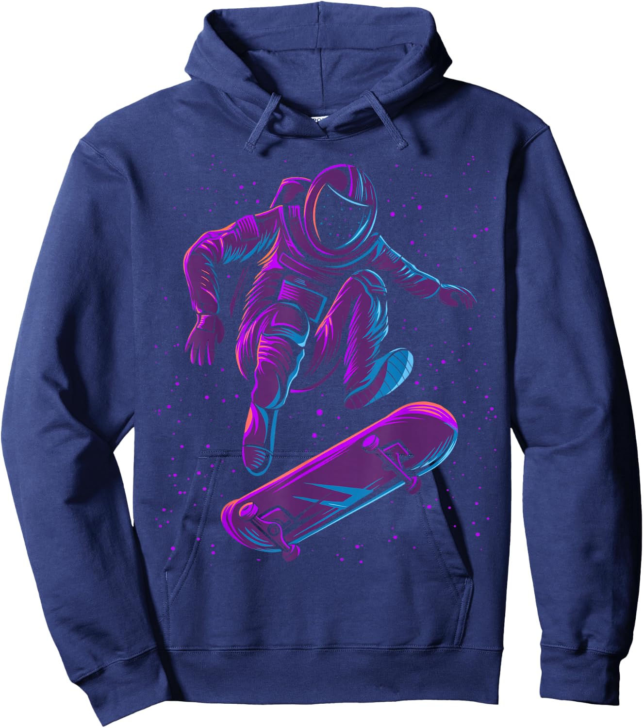 Skating Astronaut Skateboard Hoodie - Hoodie | Navy
