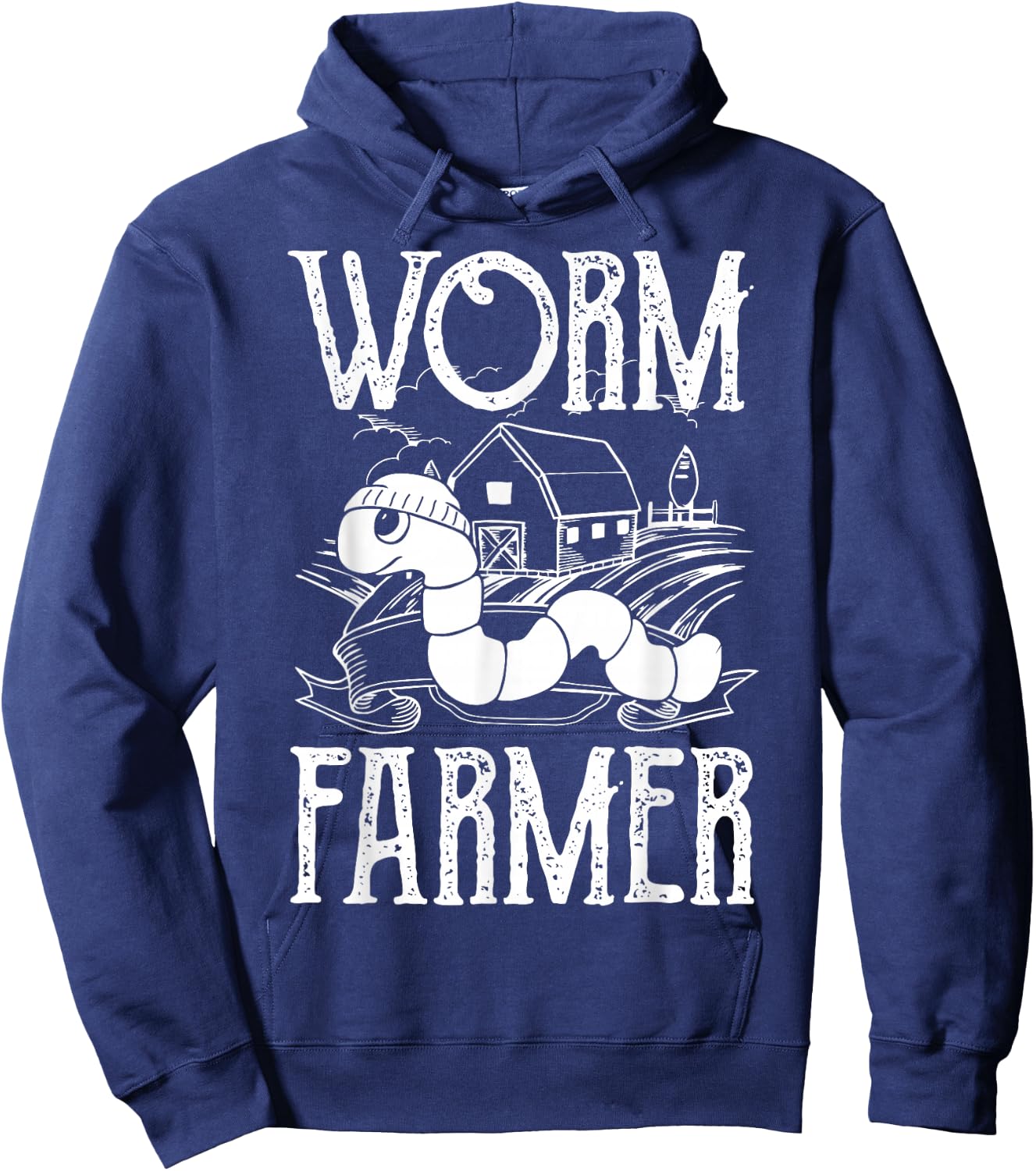 Worm Farmer Vermiculture Gardening Farming Compost Hoodie - Hoodie | Navy