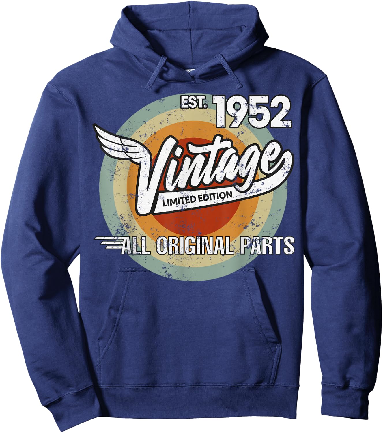1952 Born Made in 1952 Vintage Biker Birthday Gifts Hoodie - Hoodie | Navy