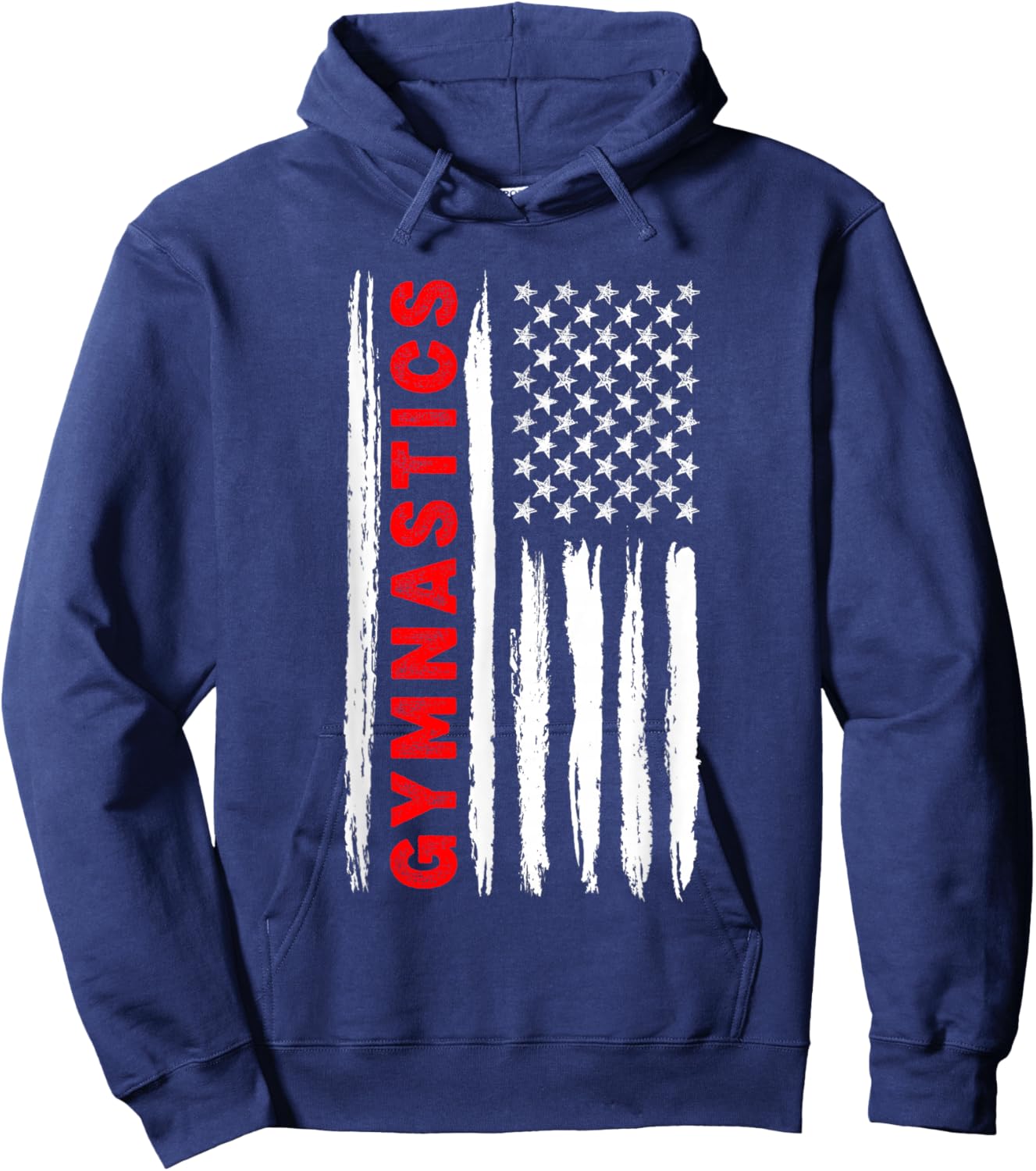 American Flag Gymnastics USA Men Women US Flag Hoodie - Hoodie | Navy