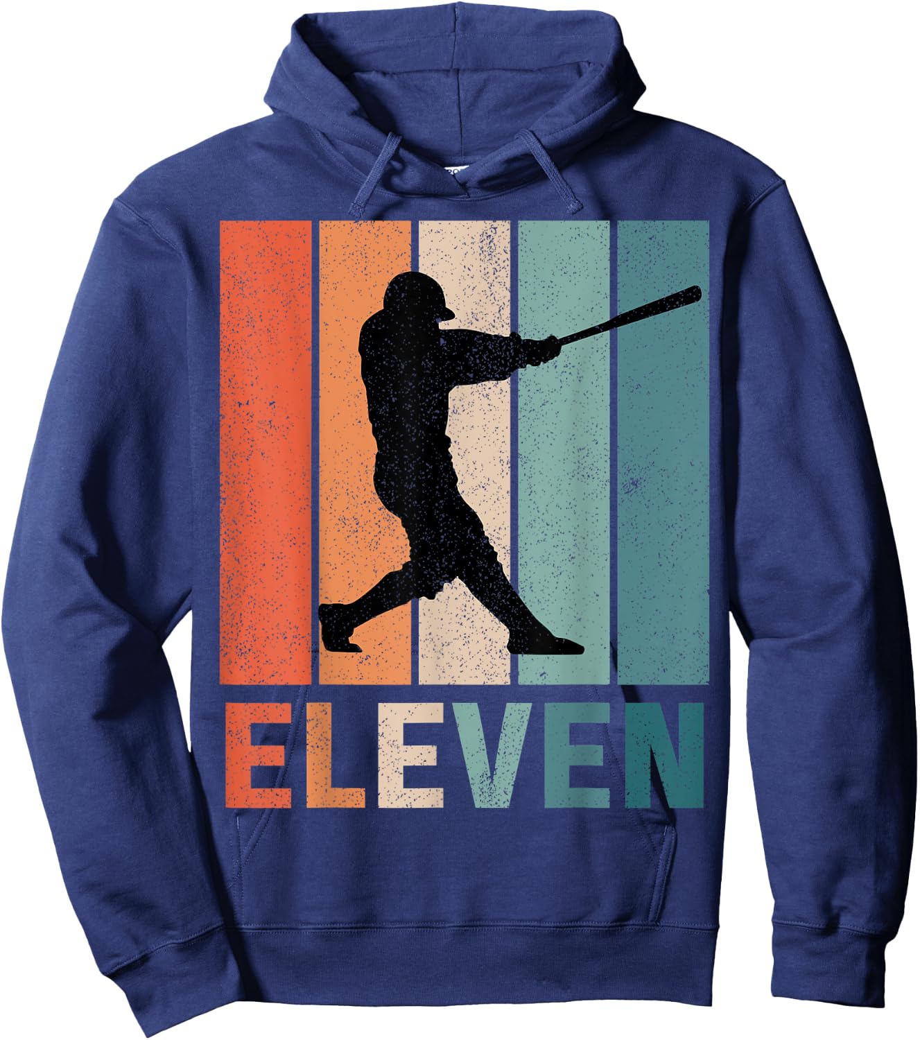 11th Birthday Retro Baseball Player Boys Kids 11 Years Old Hoodie - Hoodie | Navy