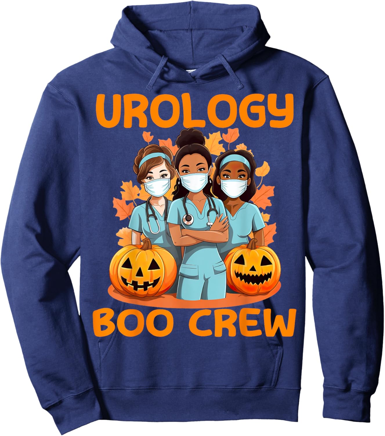 Urologist Urology Nurse Boo Crew Halloween RN Doctor Tech Hoodie - Hoodie | Navy