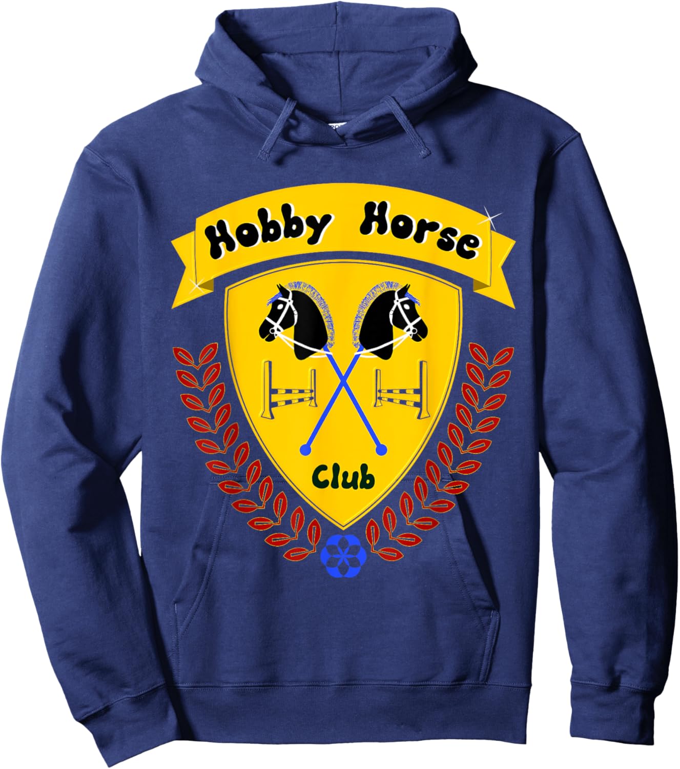 Hobby Horse Hobby Horsing with Horse and Jumping Obstacle Hoodie - Hoodie | Navy