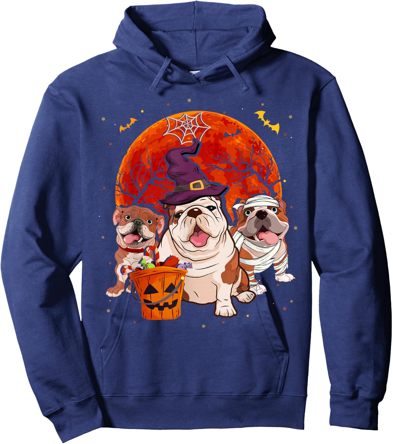 Funny English Bulldog Halloween Costume Dog Lover Gift Hoodie - Hoodie | Navy