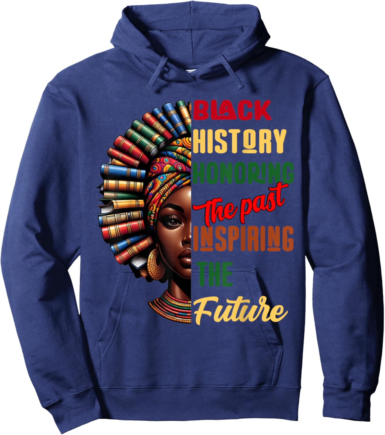 Black History Month Honoring Past Inspiring Future Women Kid Hoodie - Hoodie | Navy