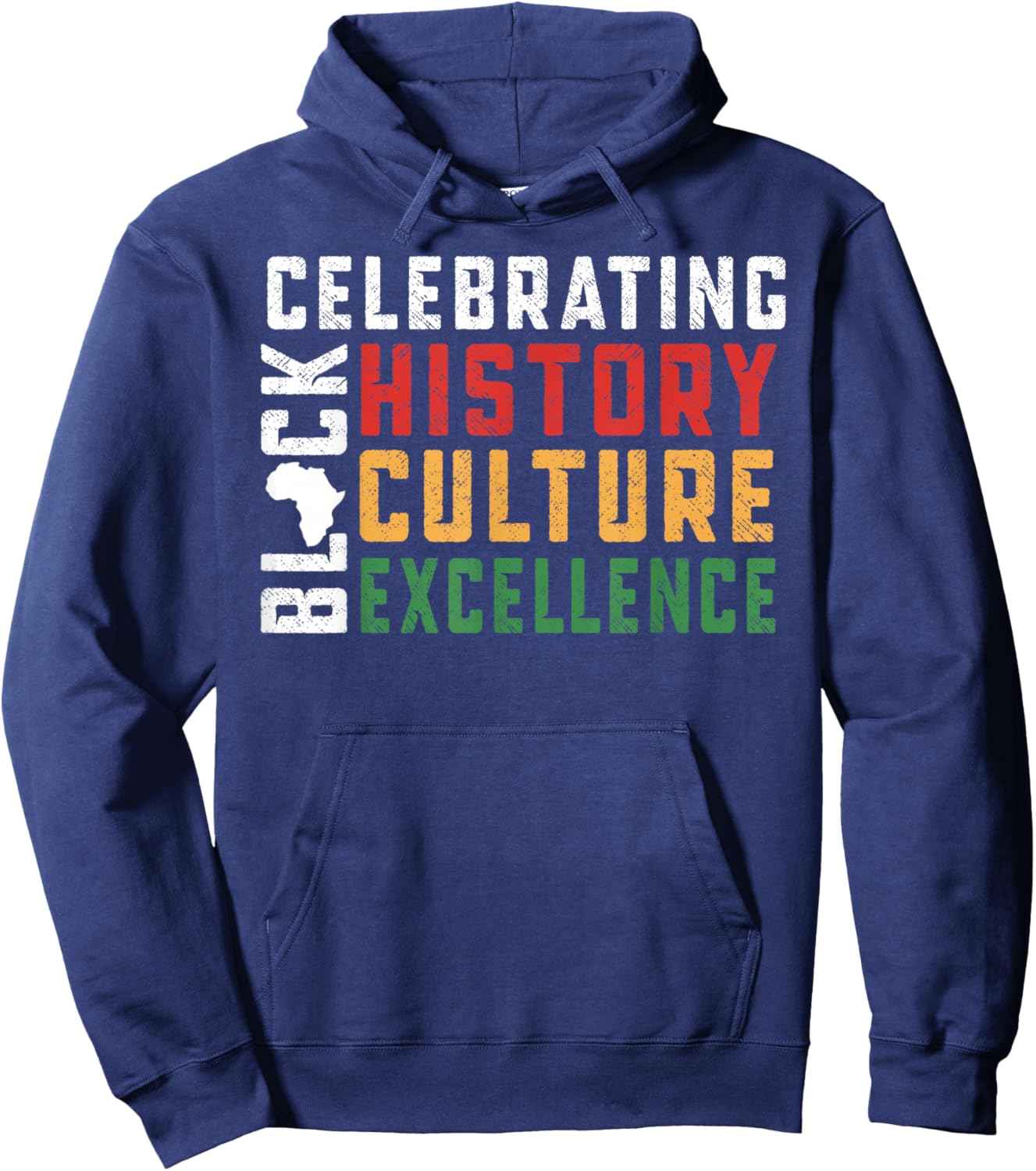 Celebrating Black History Culture Excellence Hoodie - Hoodie | Navy