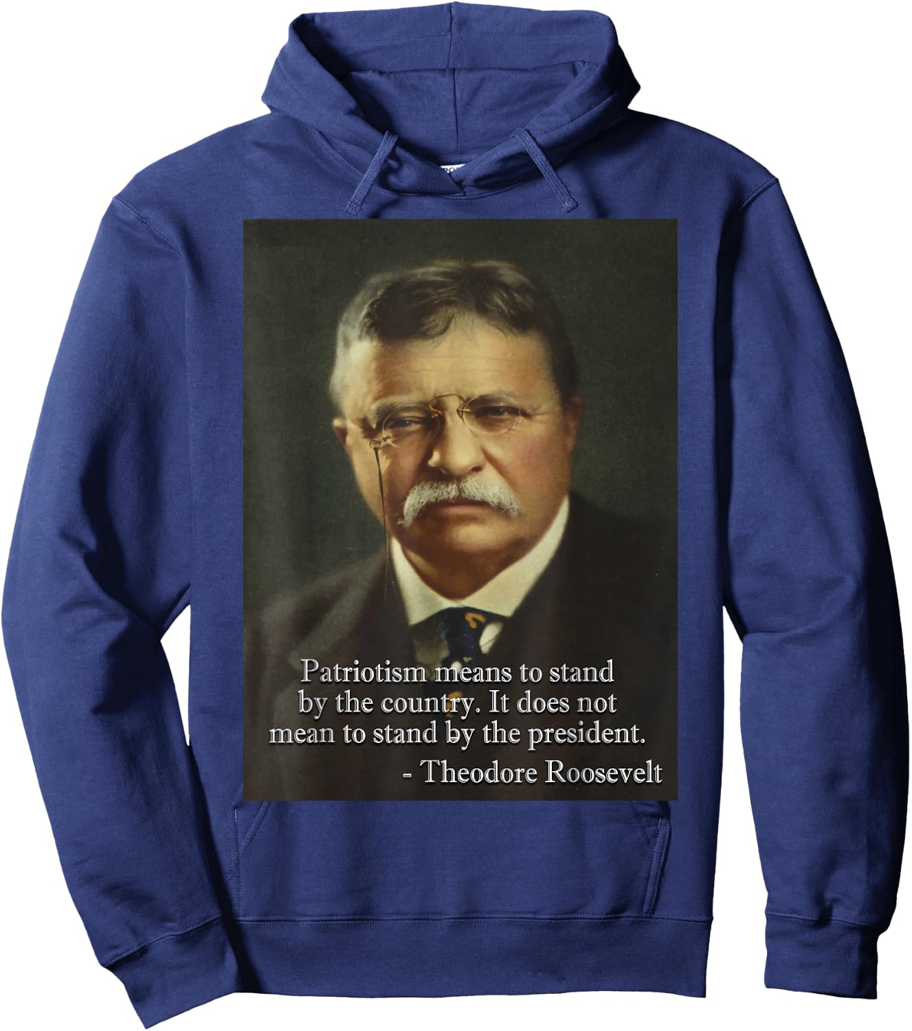 Theodore 'Teddy' Roosevelt Meme | Anti Trump Small Hoodie - Hoodie | Navy