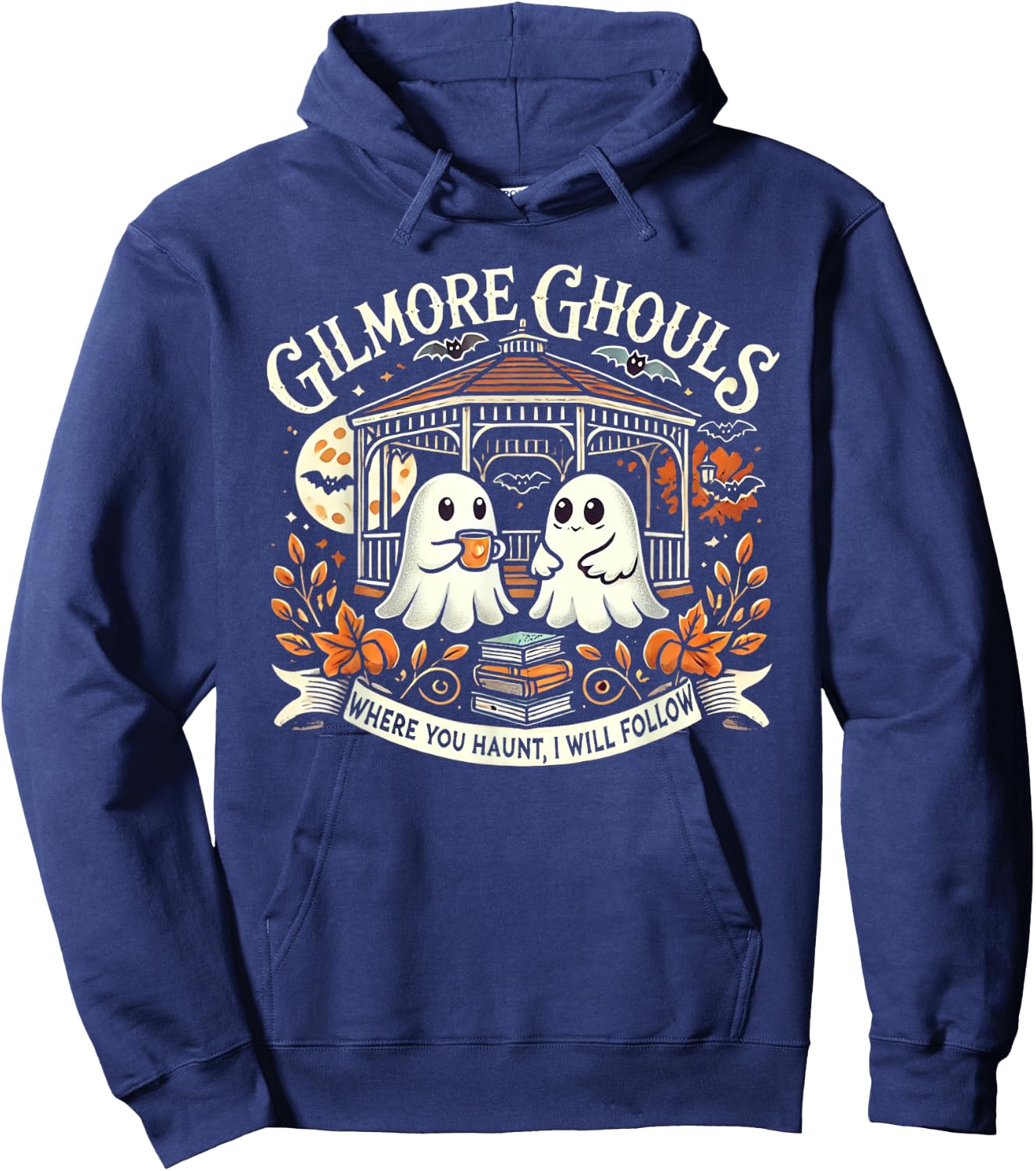 Gilmore Ghouls Where You Haunt, I Will Follow Apparel Hoodie - Hoodie | Navy