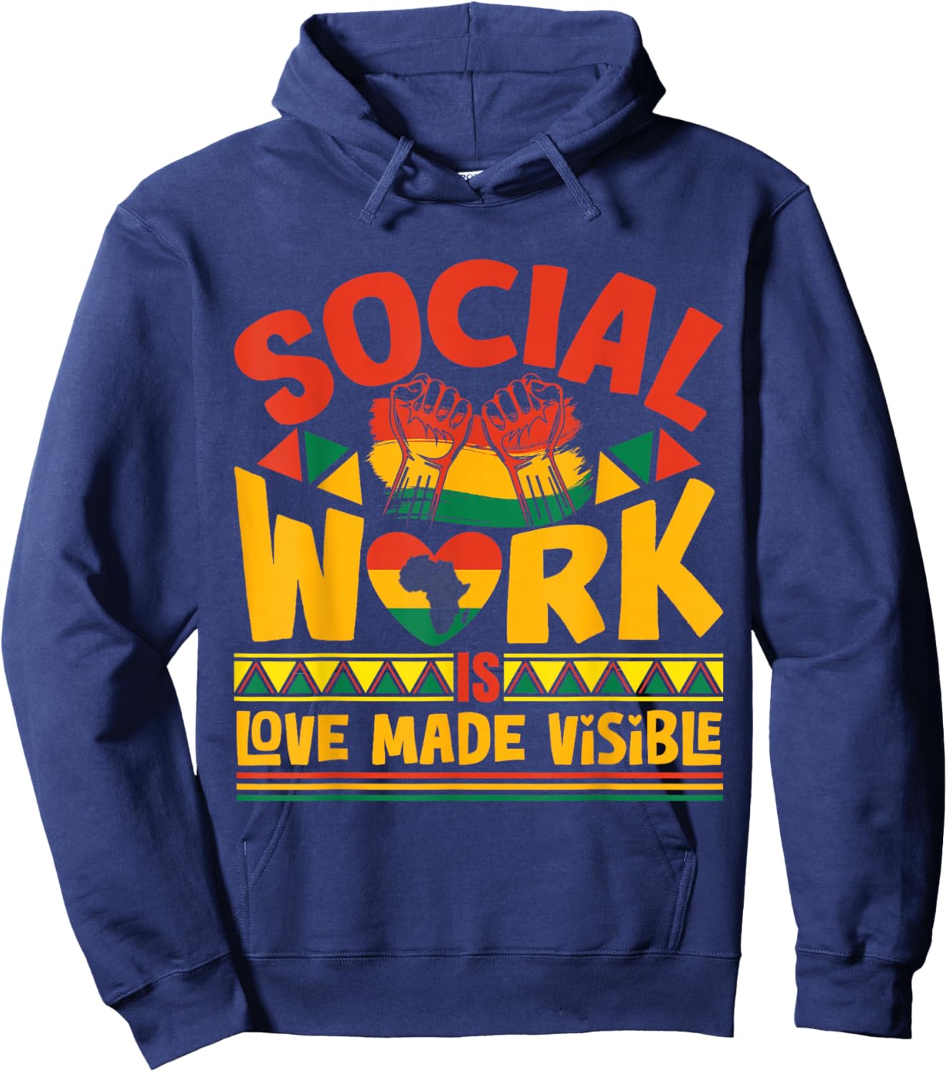 Social Worker Month Black History Month Black Social Worker Hoodie - Hoodie | Navy