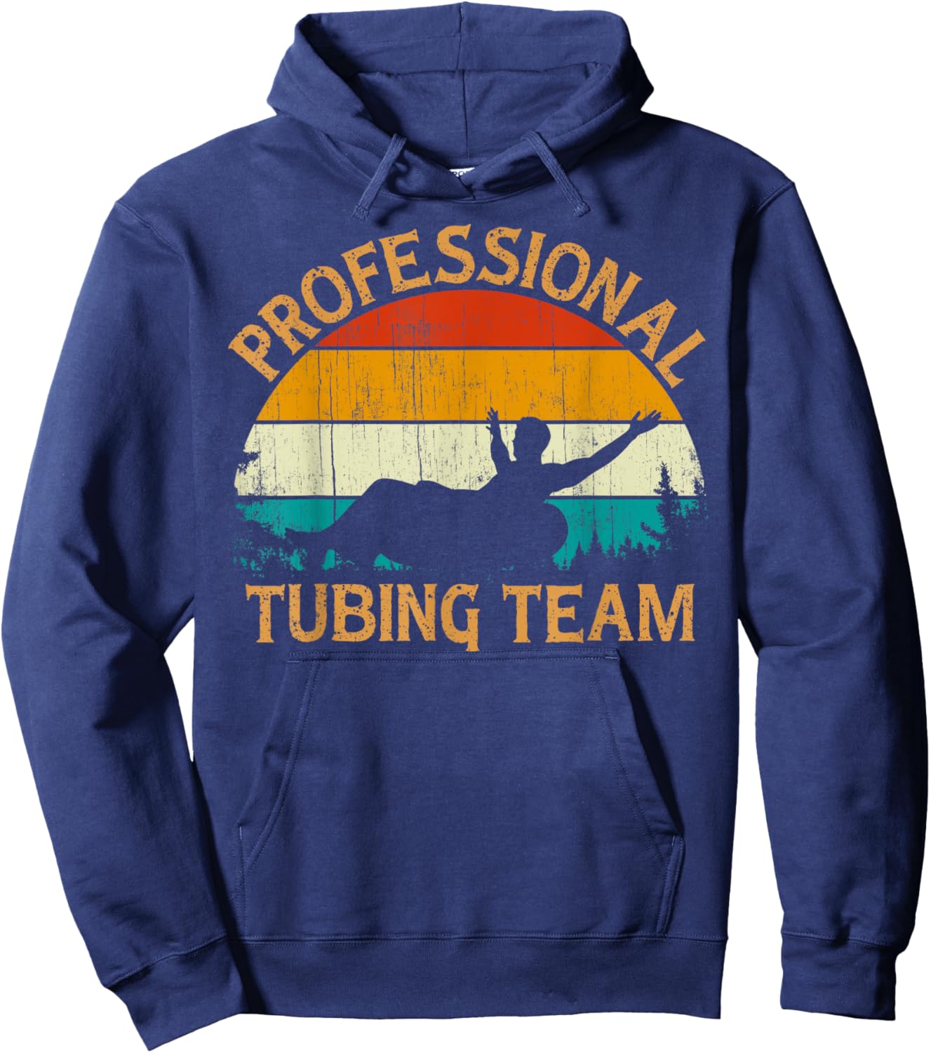 Vintage Retro Style Professional water tubing team boat Hoodie - Hoodie | Navy
