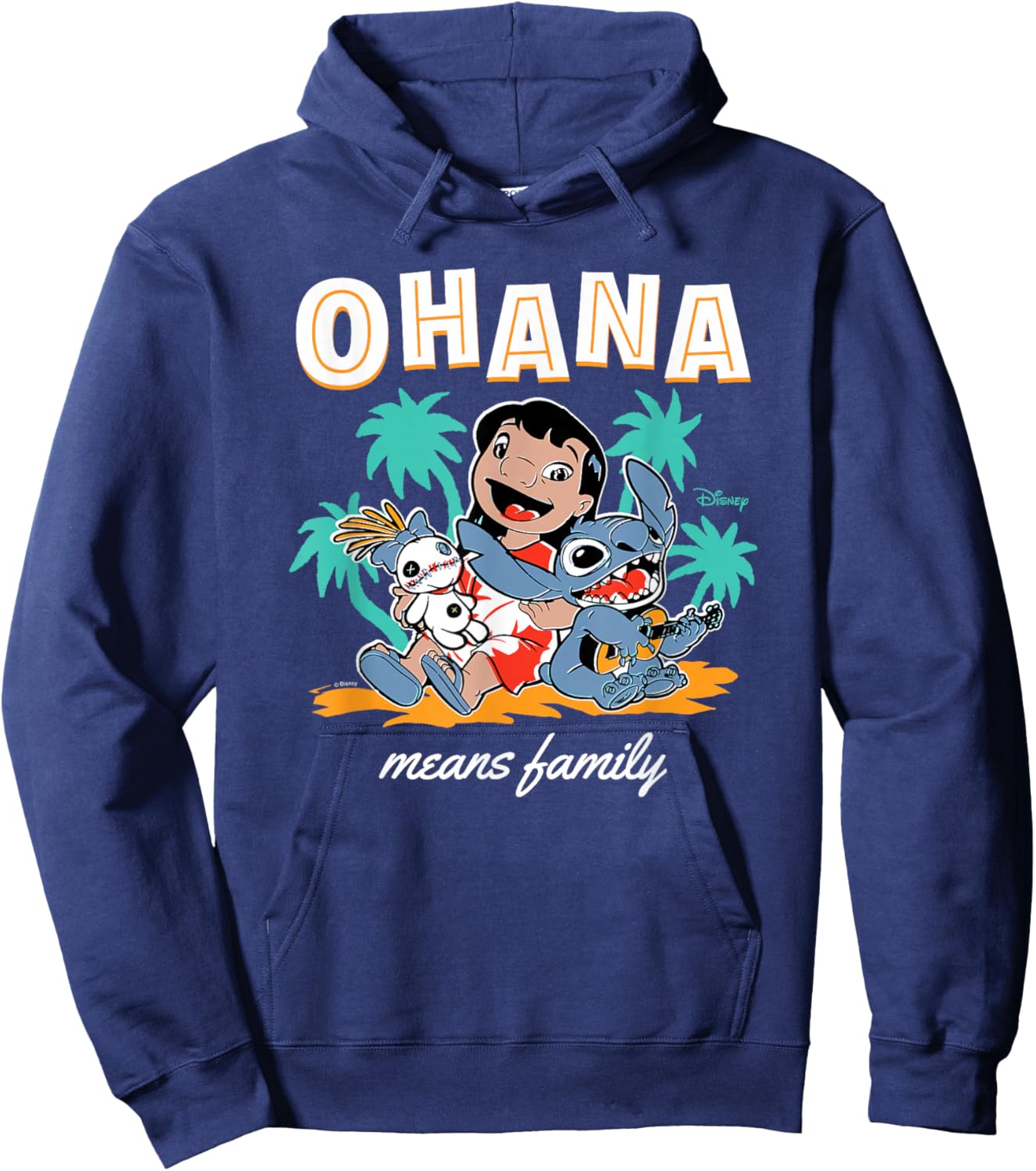 Lilo & Stitch - Ohana Means Family Hoodie - Hoodie | Navy
