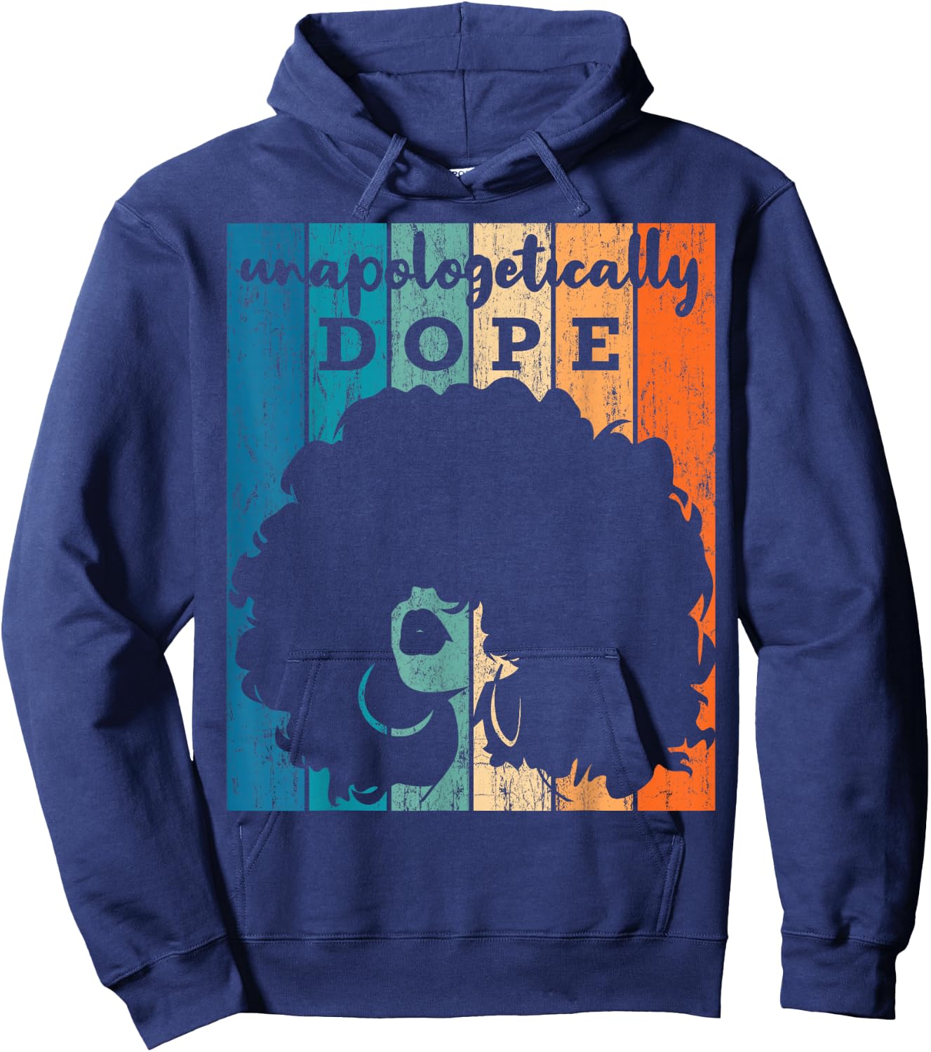 Unapologetically Dope Black History Month African American Short Sleeve Hoodie - Hoodie | Navy