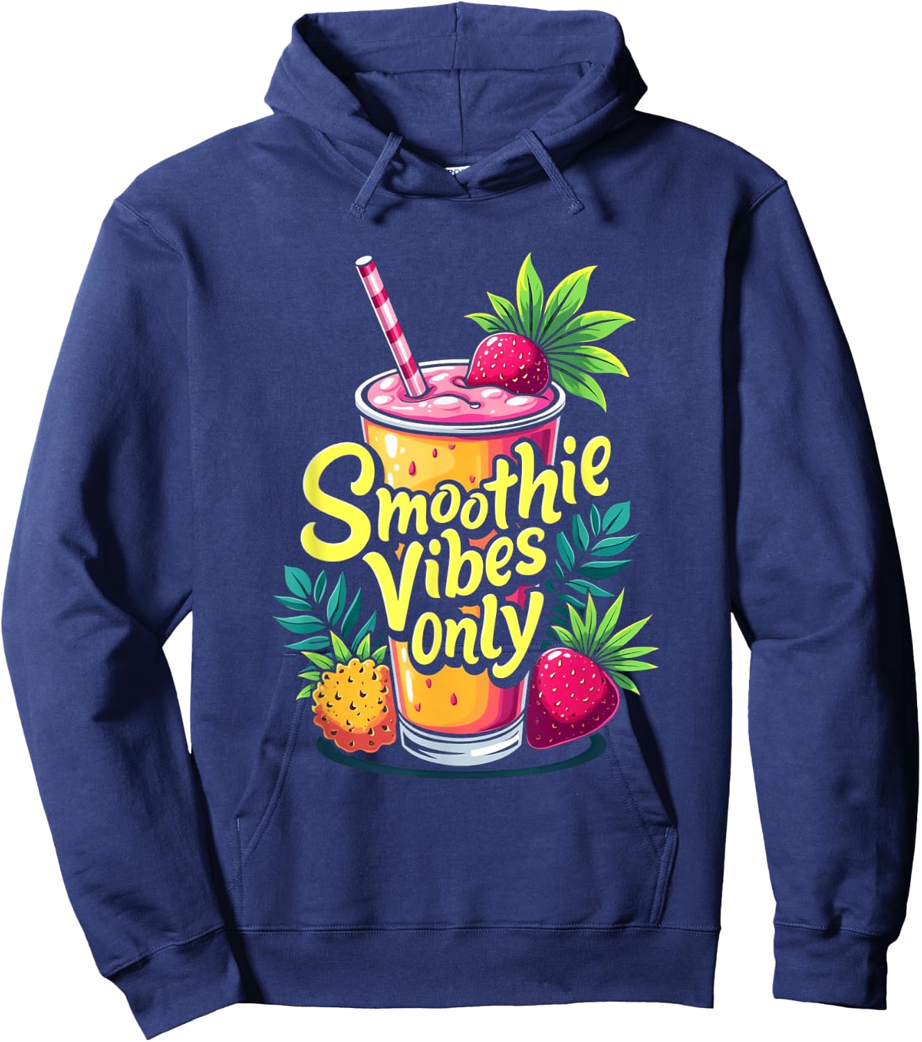 Smoothie Vibes Only Health Drink Vegan Life Hoodie - Hoodie | Navy