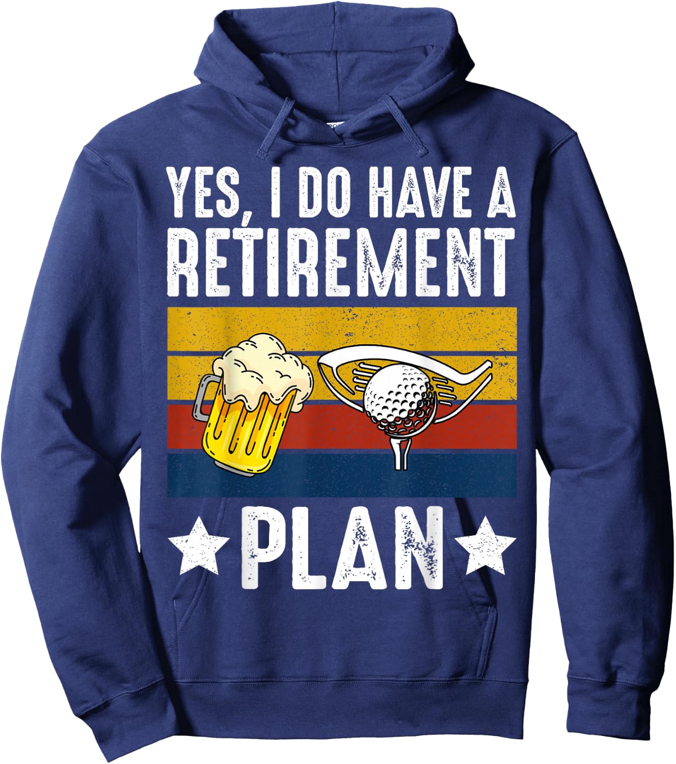 Retirement Golf Gag Gifts - Golf Lover Golfer Novelty Hoodie - Hoodie | Navy