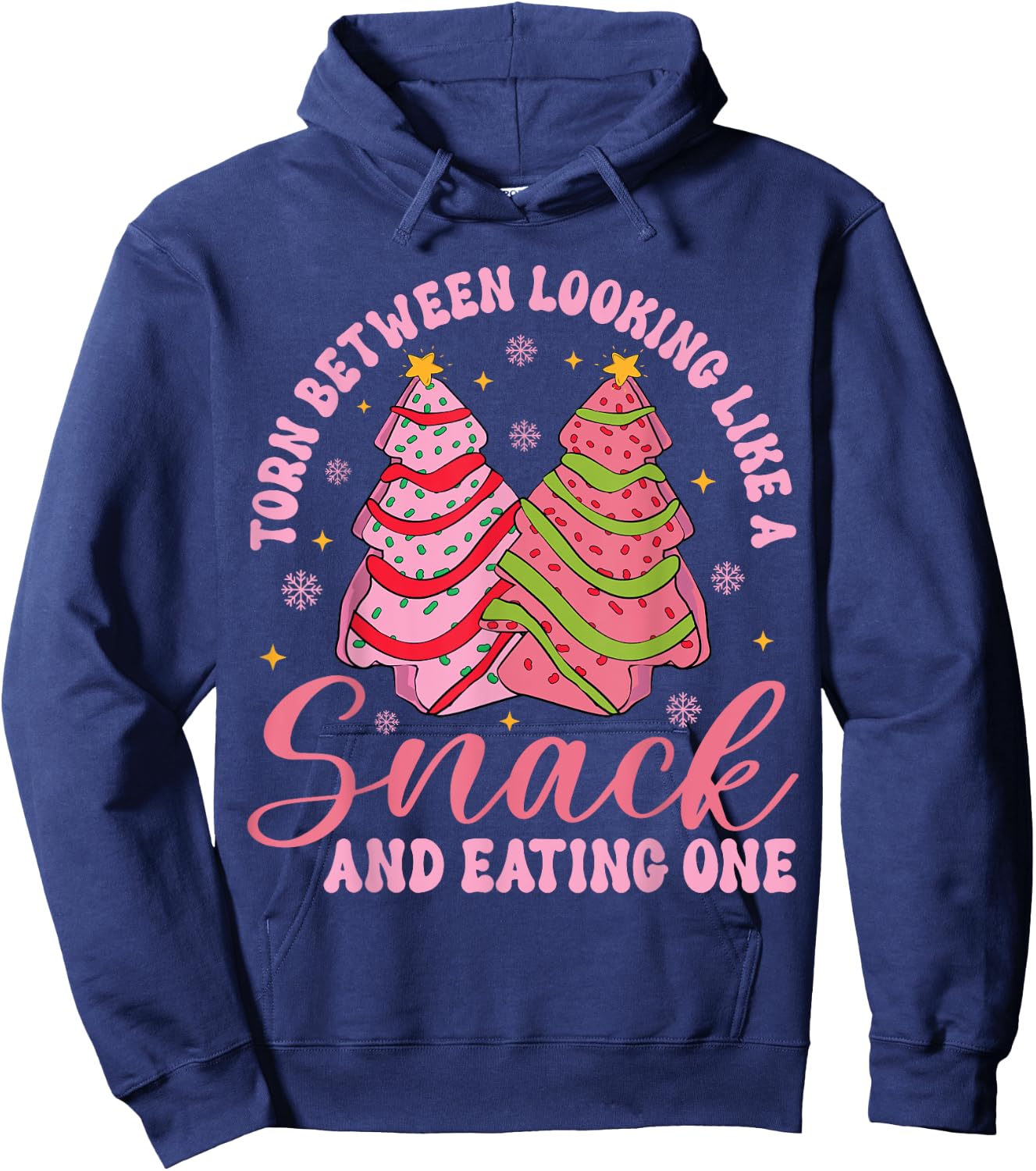Torn Between Looking Like A Snack And Eating One Christmas Hoodie - Hoodie | Navy