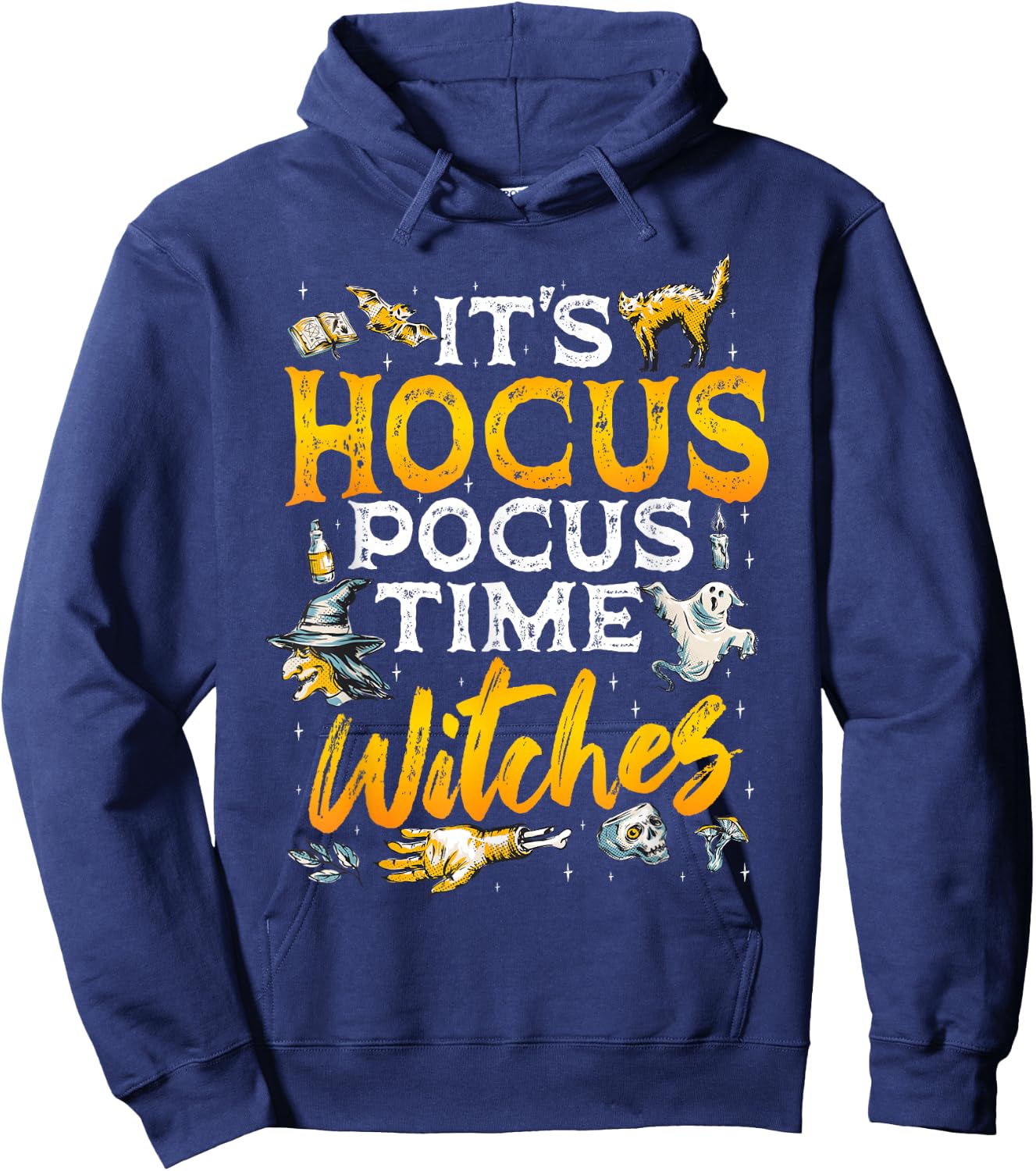 Halloween It's Hocus Pocus Time Witches Girls ladies Women Hoodie - Hoodie | Navy
