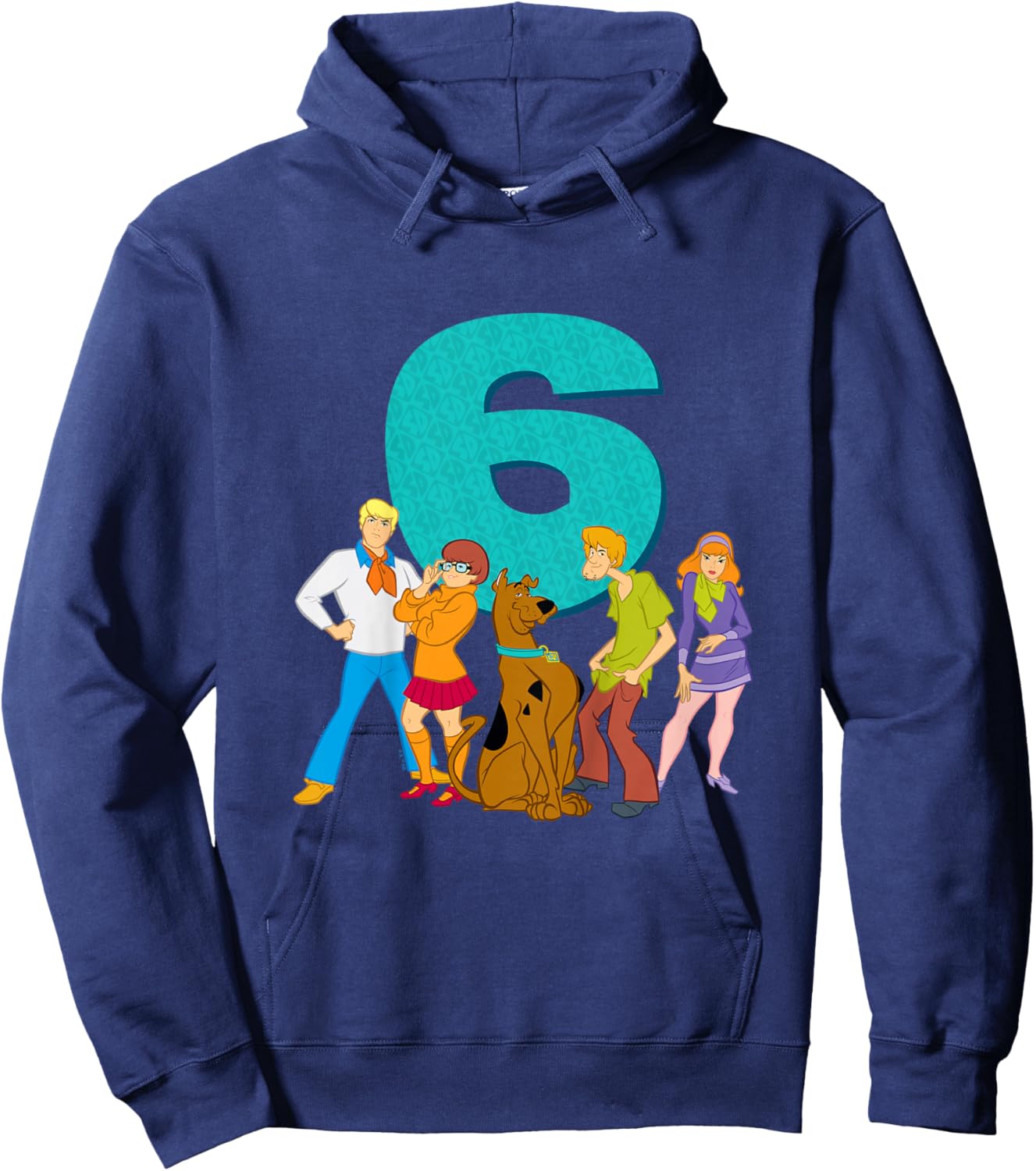 Kids Scooby-Doo 6th Birthday This Meddling Kid is 6 Hoodie - Hoodie | Navy