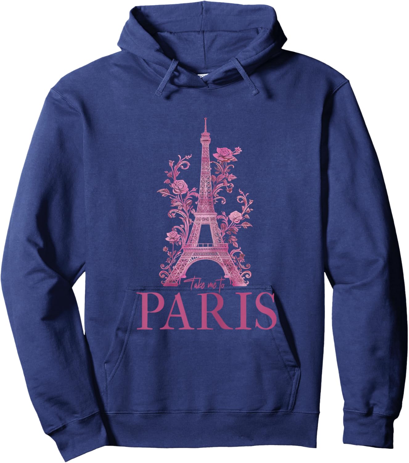 Paris Eiffel Tower Pink France Take Me To Paris Souvenirs Hoodie - Hoodie | Navy
