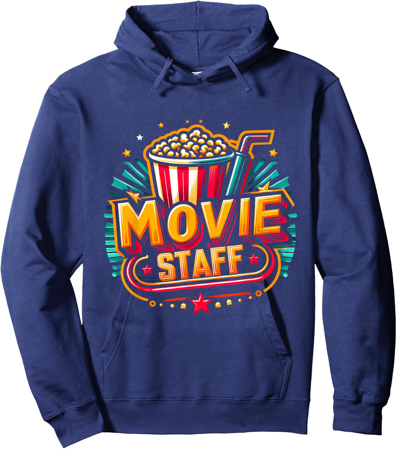 Movie Staff Party Night Behind The Scene Awesomeness Popcorn Hoodie - Hoodie | Navy